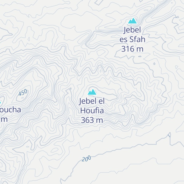 Map of Jebel el Houfia