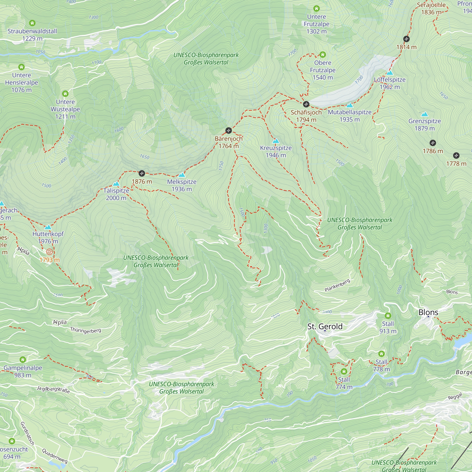 Gaßneralpe map