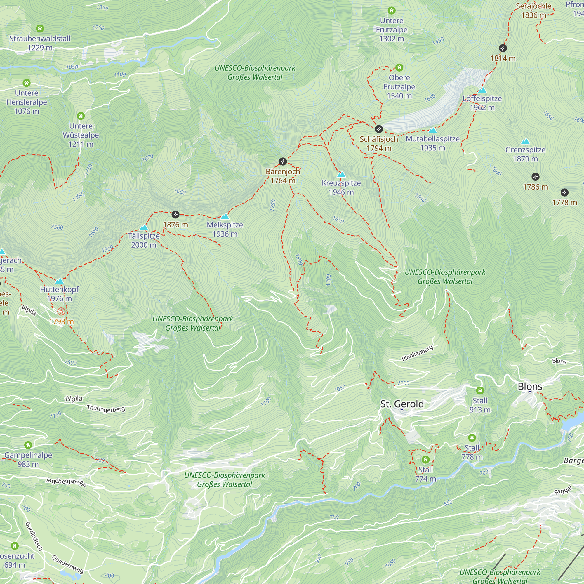 Gaßneralpe map