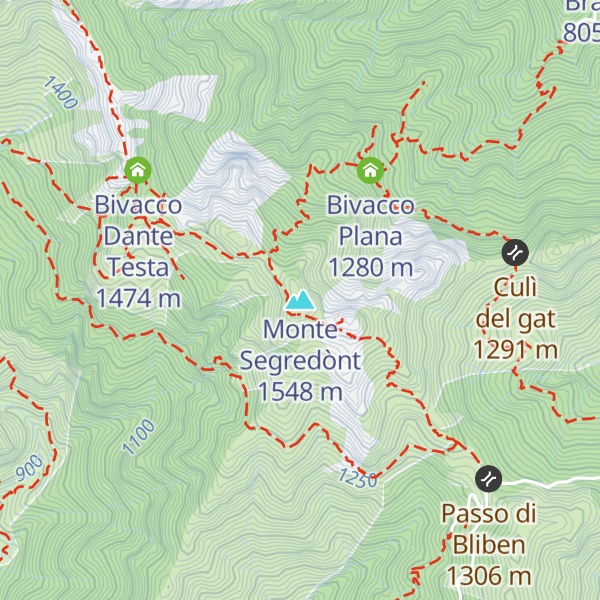 Map of Monte Segredònt