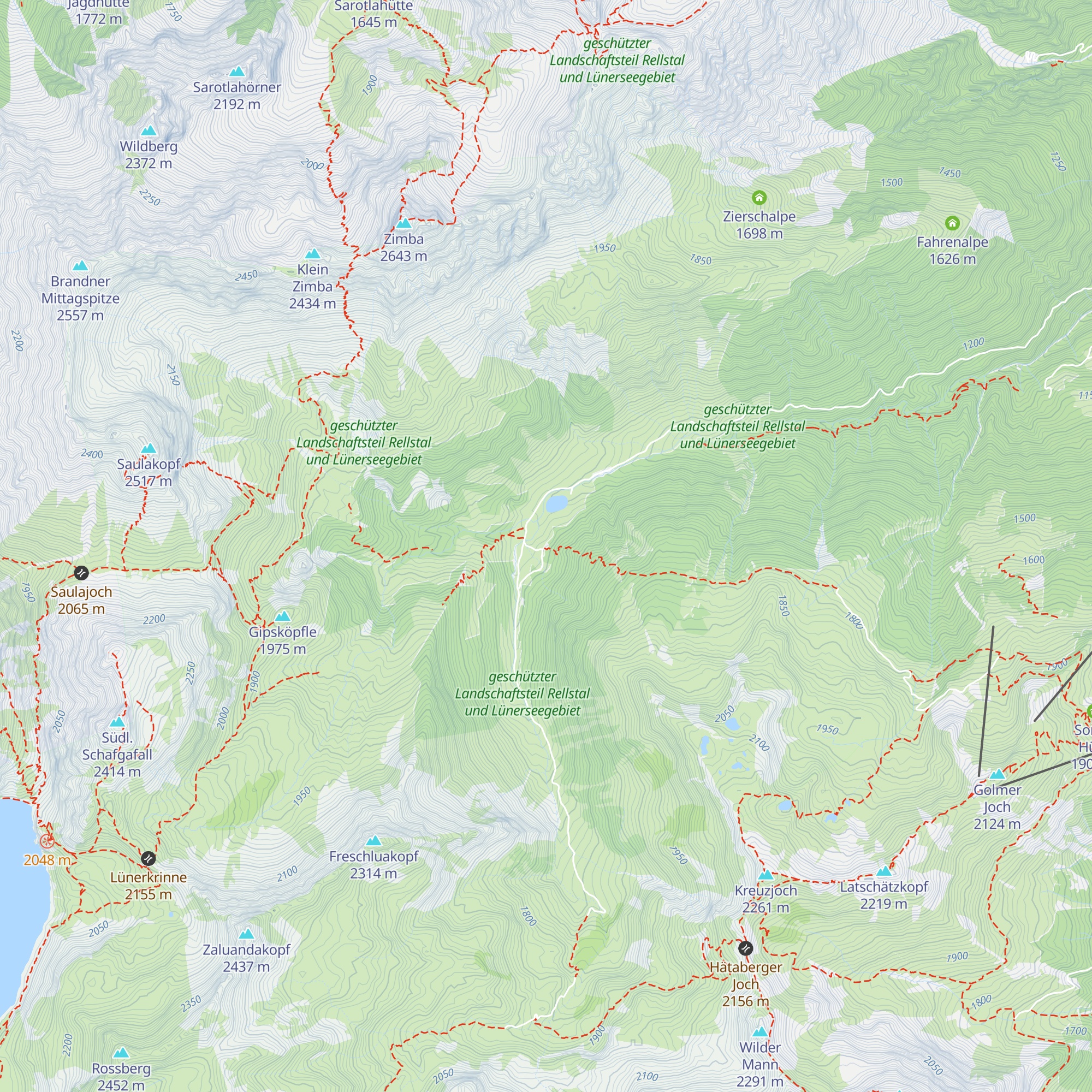 Alpengasthof Rellstal map