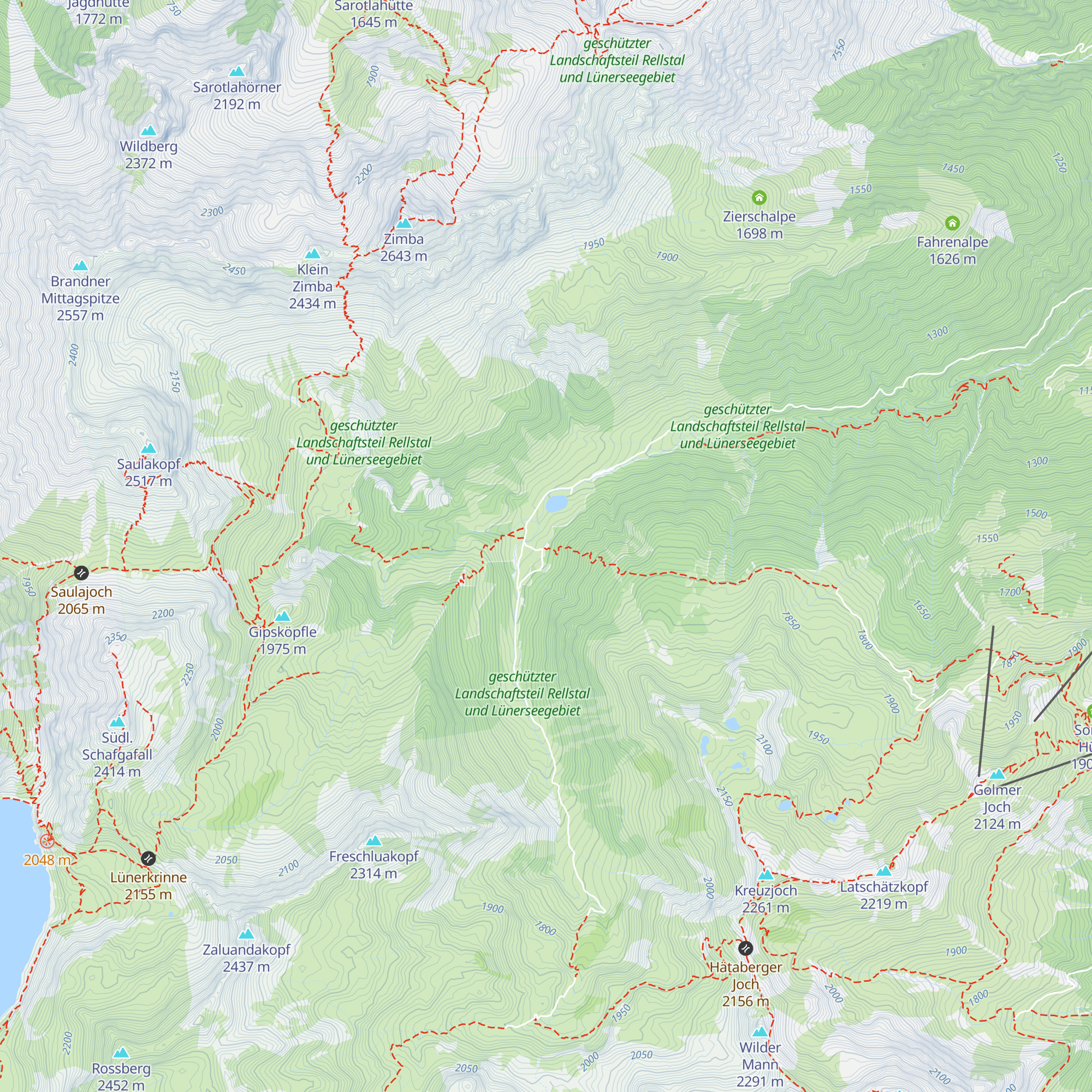 Alpengasthof Rellstal map