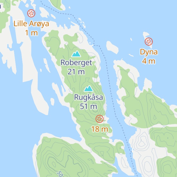 Map of Rugkåsa