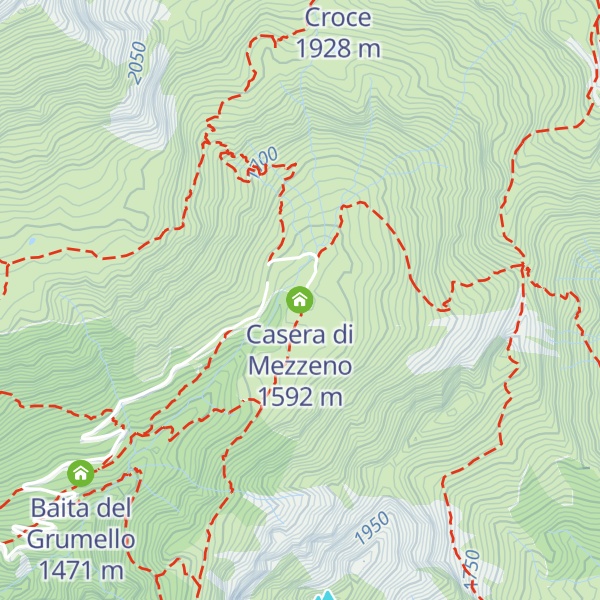 Map of Casera di Mezzeno