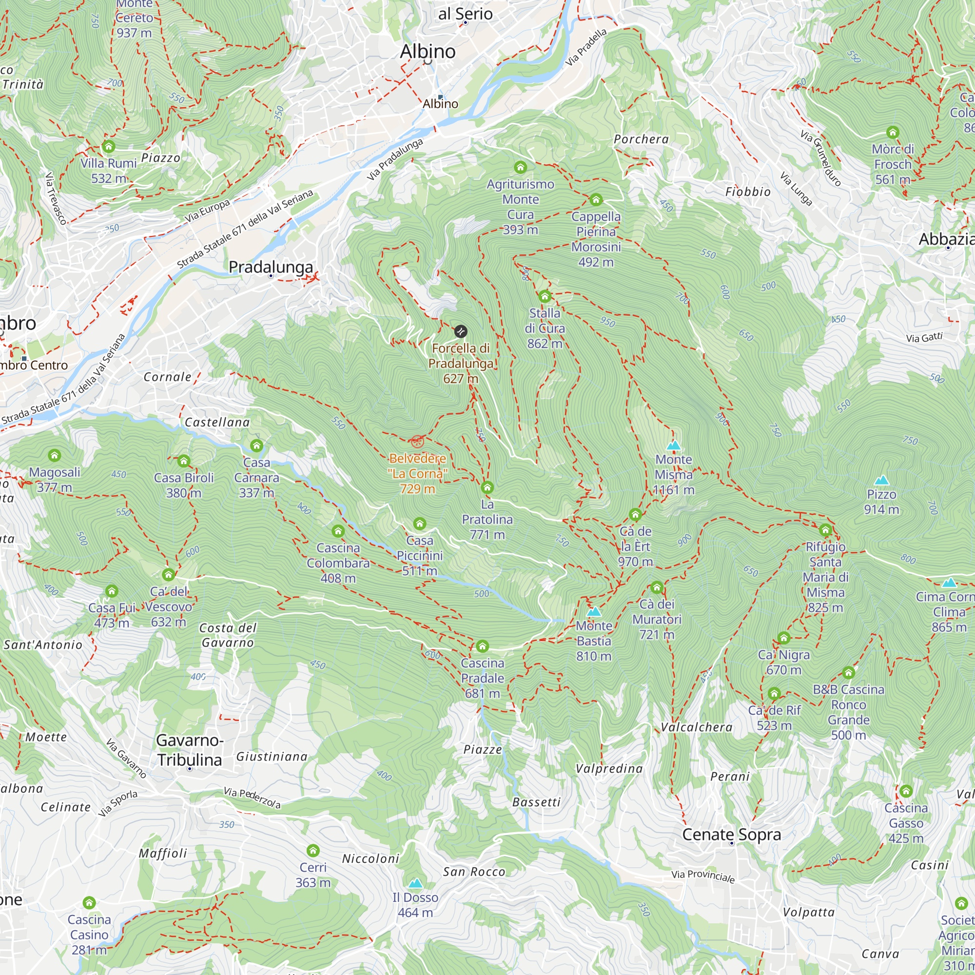 La Pratolina map