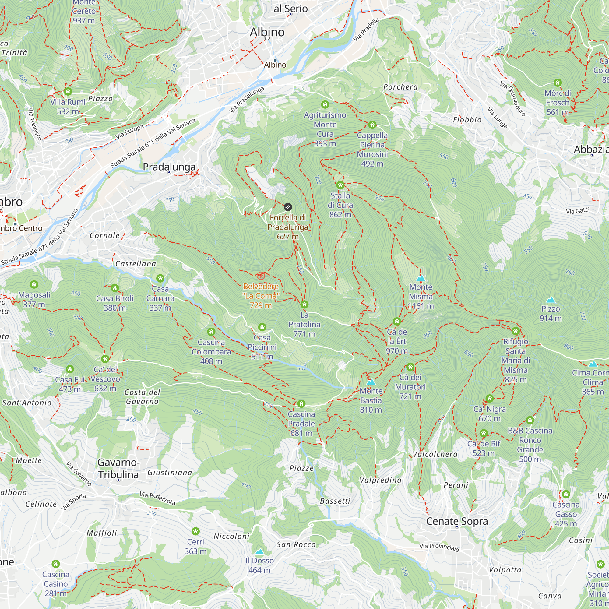 La Pratolina map
