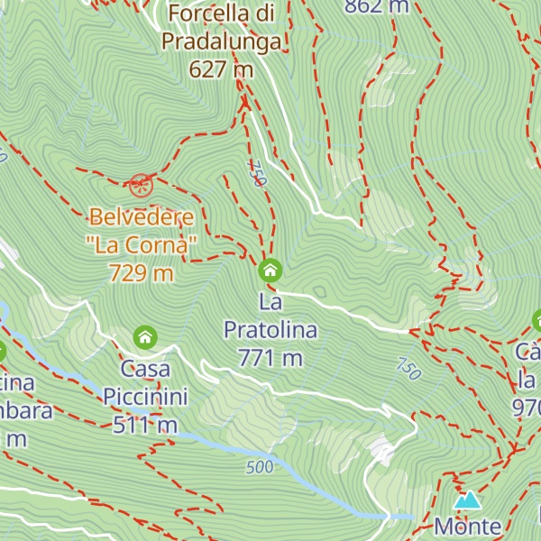 Map of La Pratolina