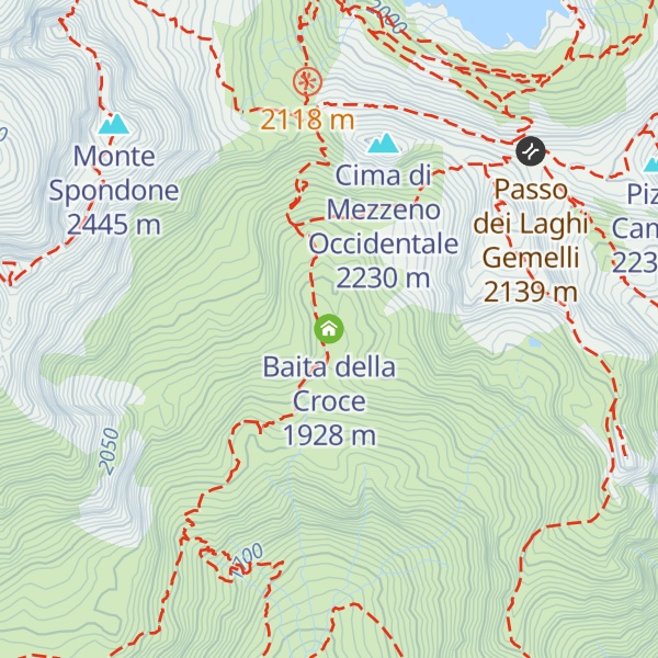 Map of Baita della Croce