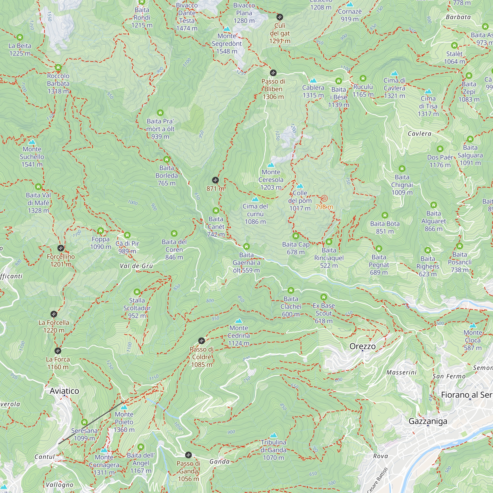Baita Gaernài a ólt map