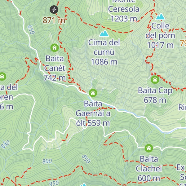 Map of Baita Gaernài a ólt
