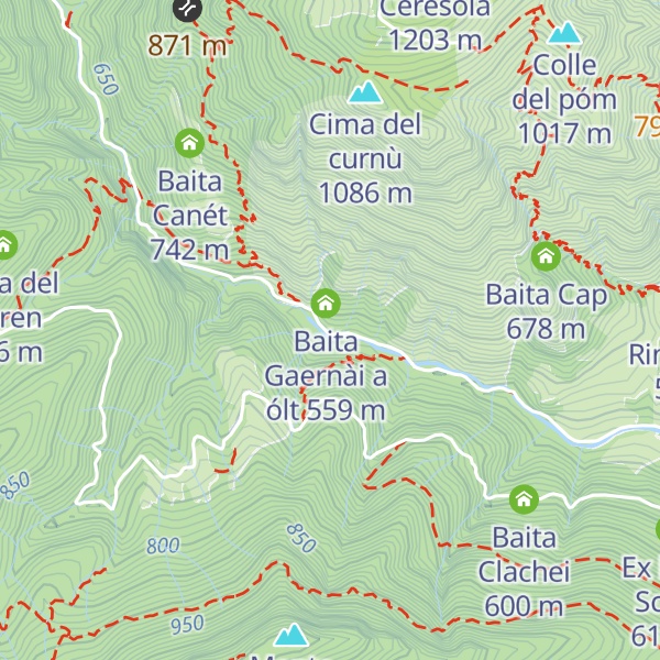 Map of Baita Gaernài a bas