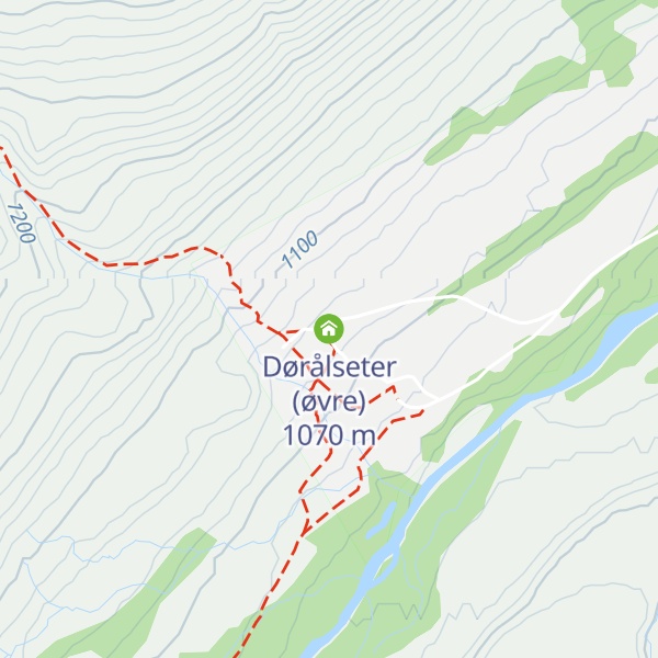 Map of Dørålseter (øvre)