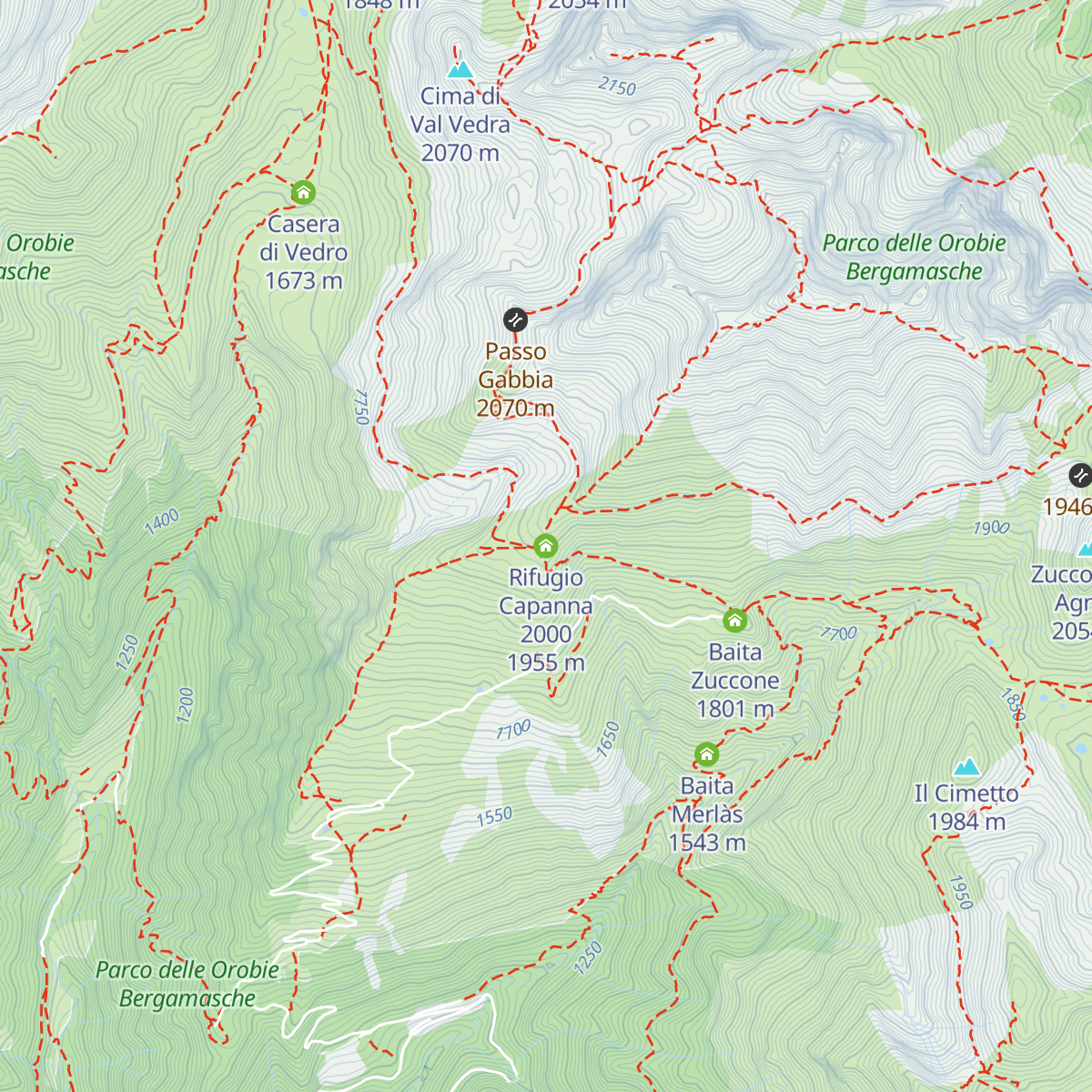 Rifugio Capanna 2000 map