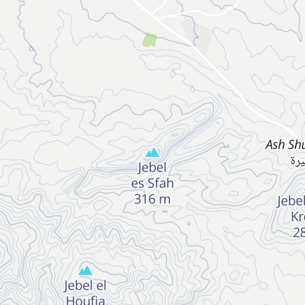 Map of Jebel es Sfah