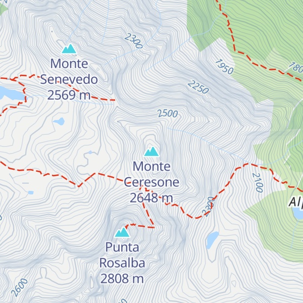 Map of Monte Ceresone