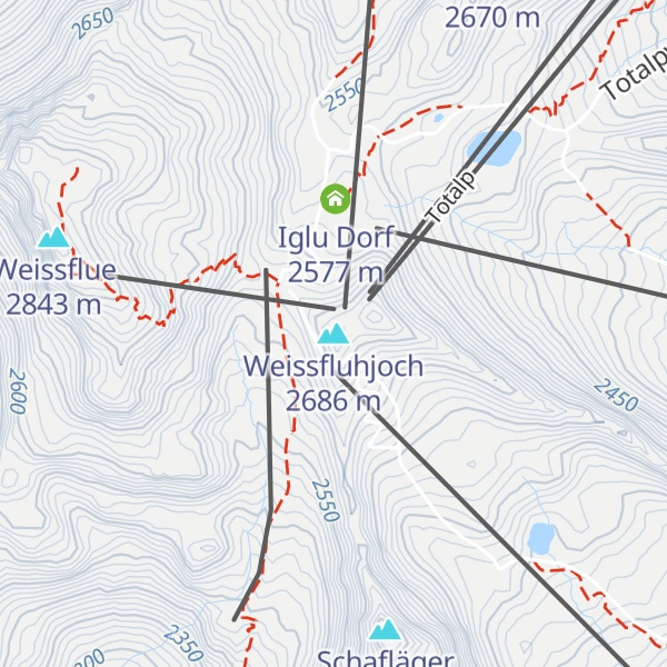 Map of Weissfluhjoch