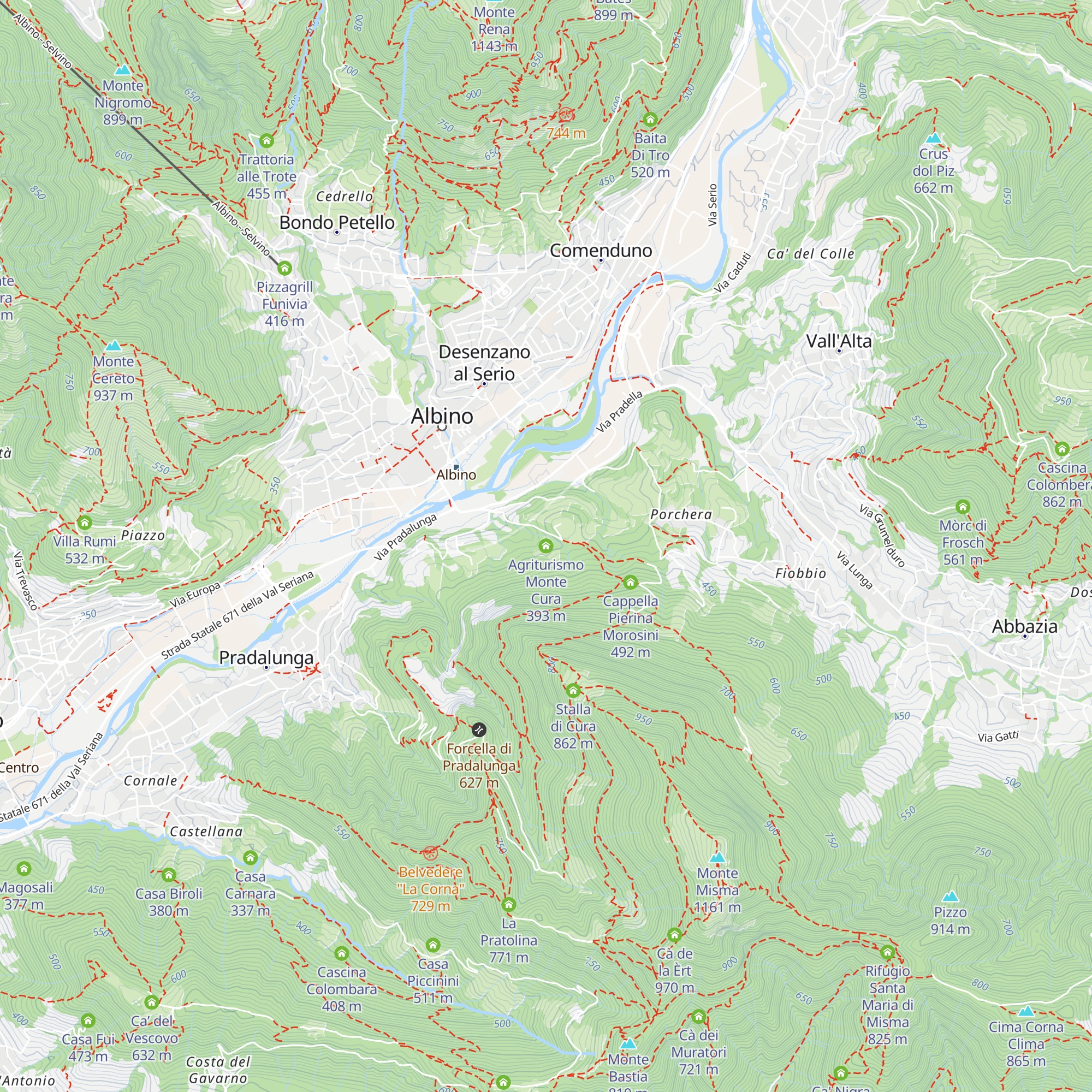 Agriturismo Monte Cura map