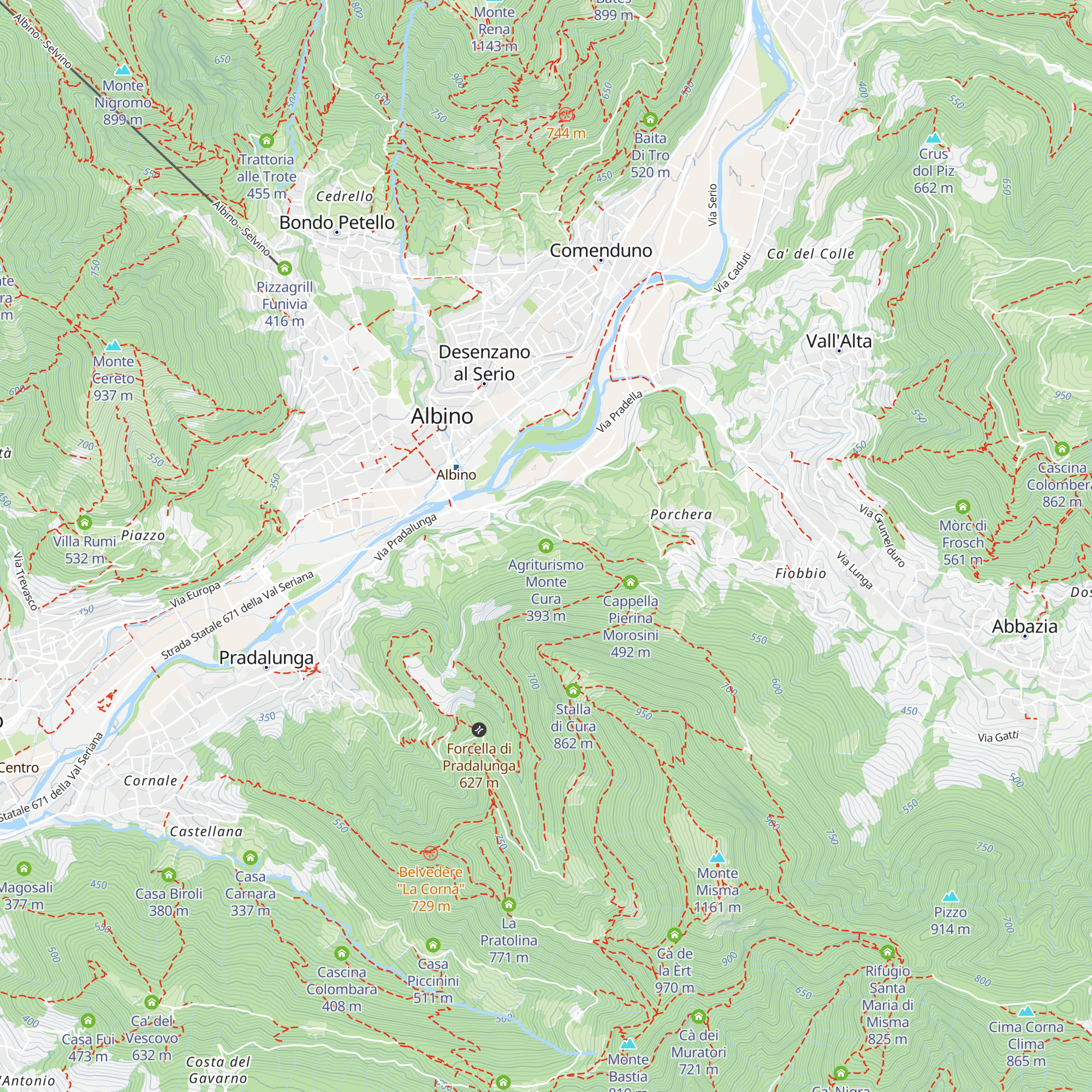 Agriturismo Monte Cura map