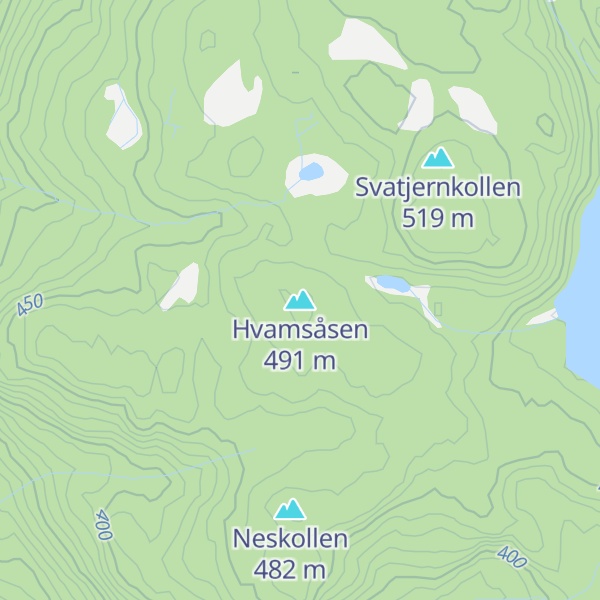 Map of Hvamsåsen