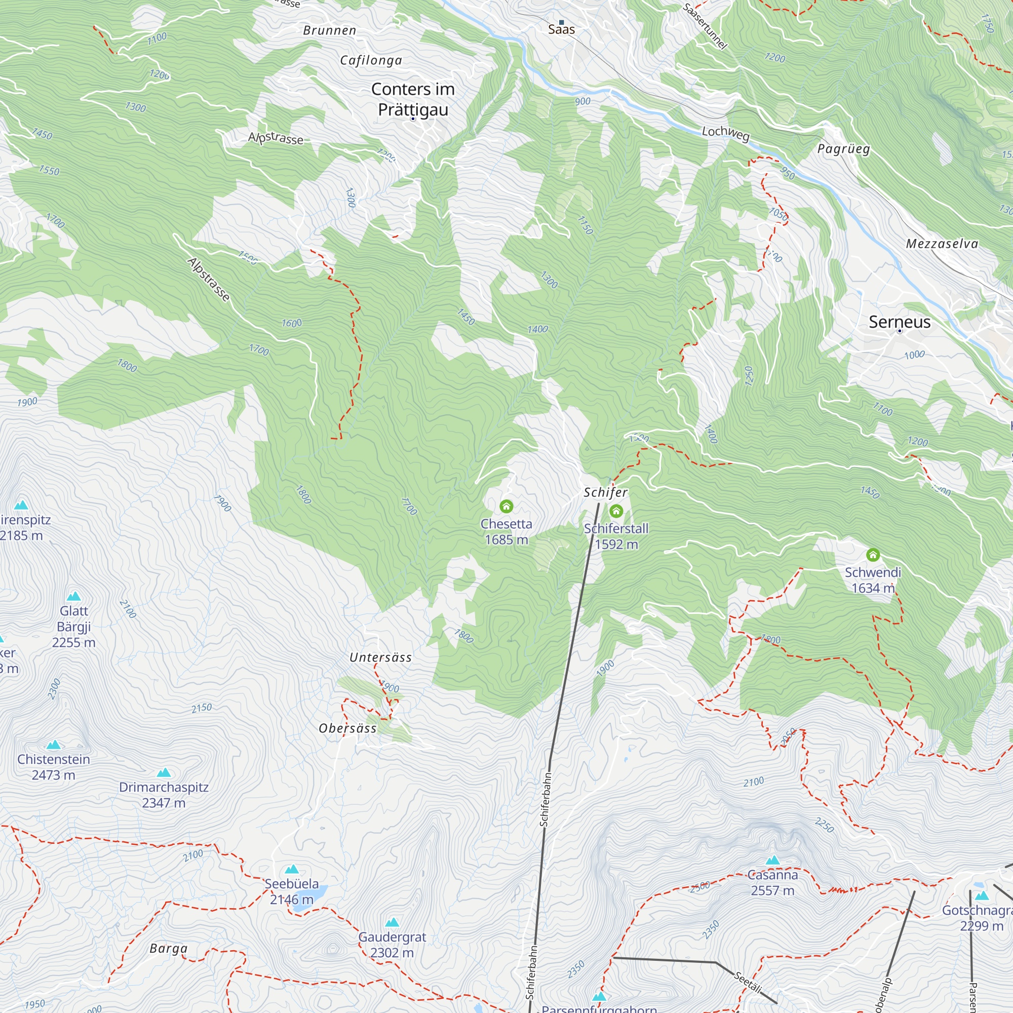 Chesetta map
