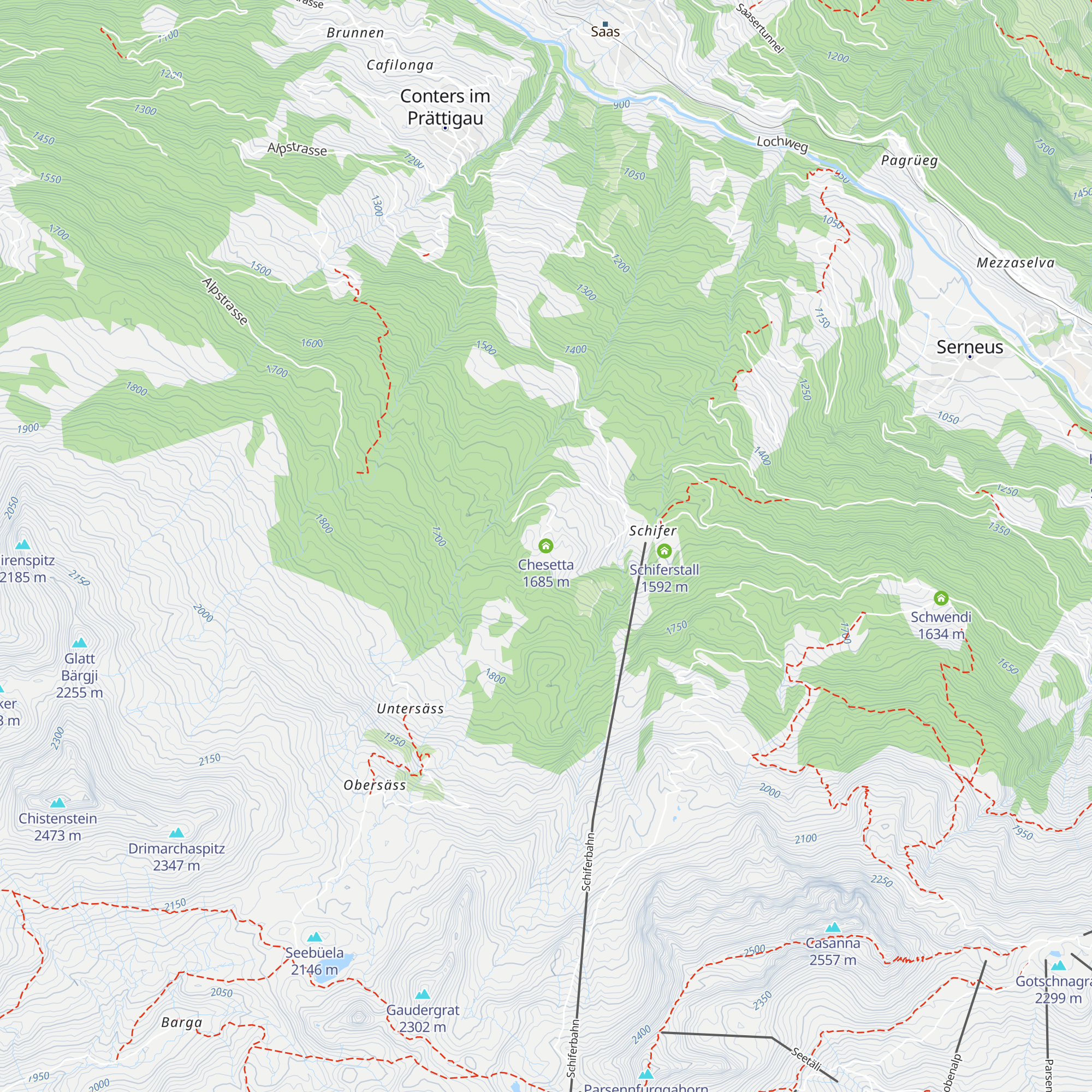 Chesetta map