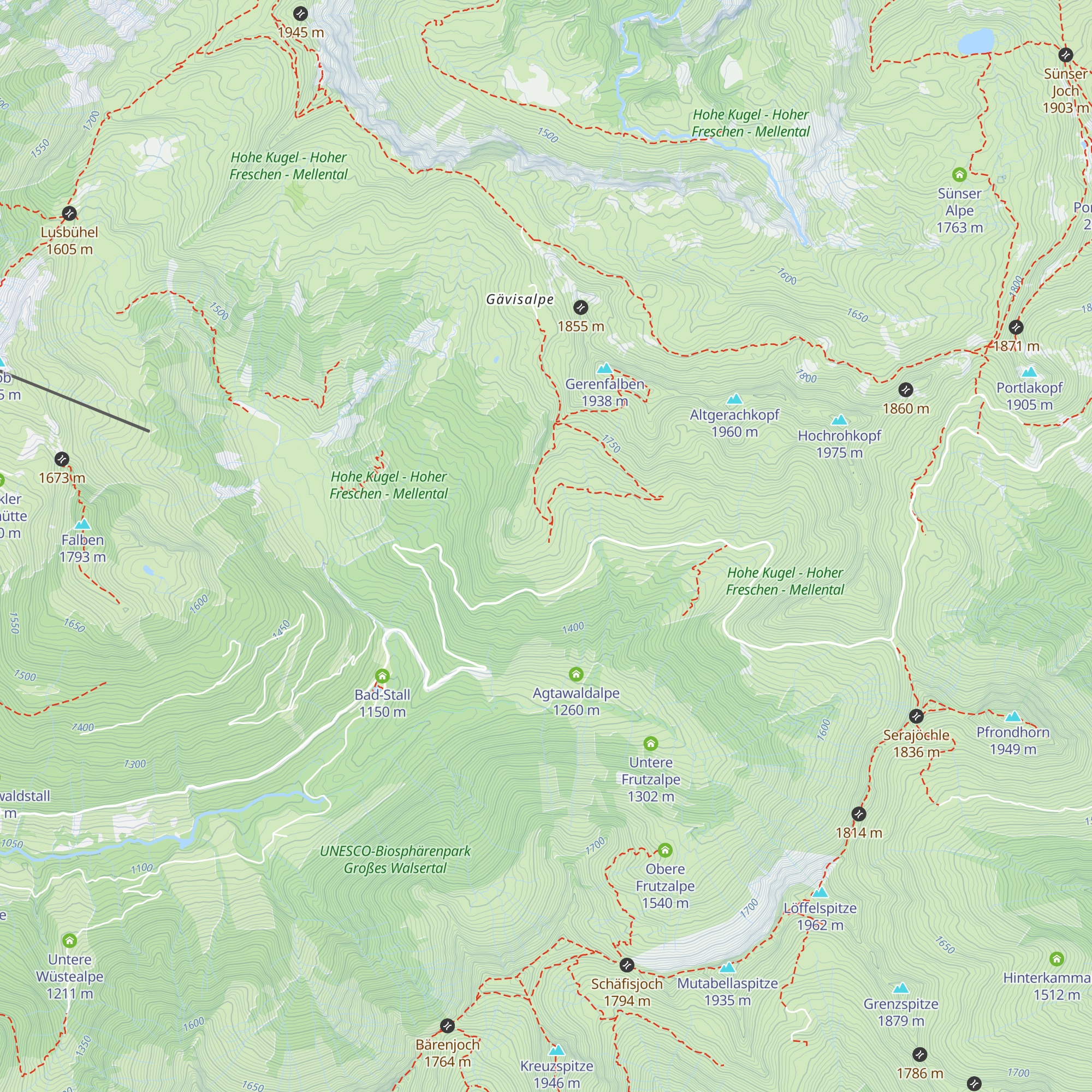 Neugerachalpe map