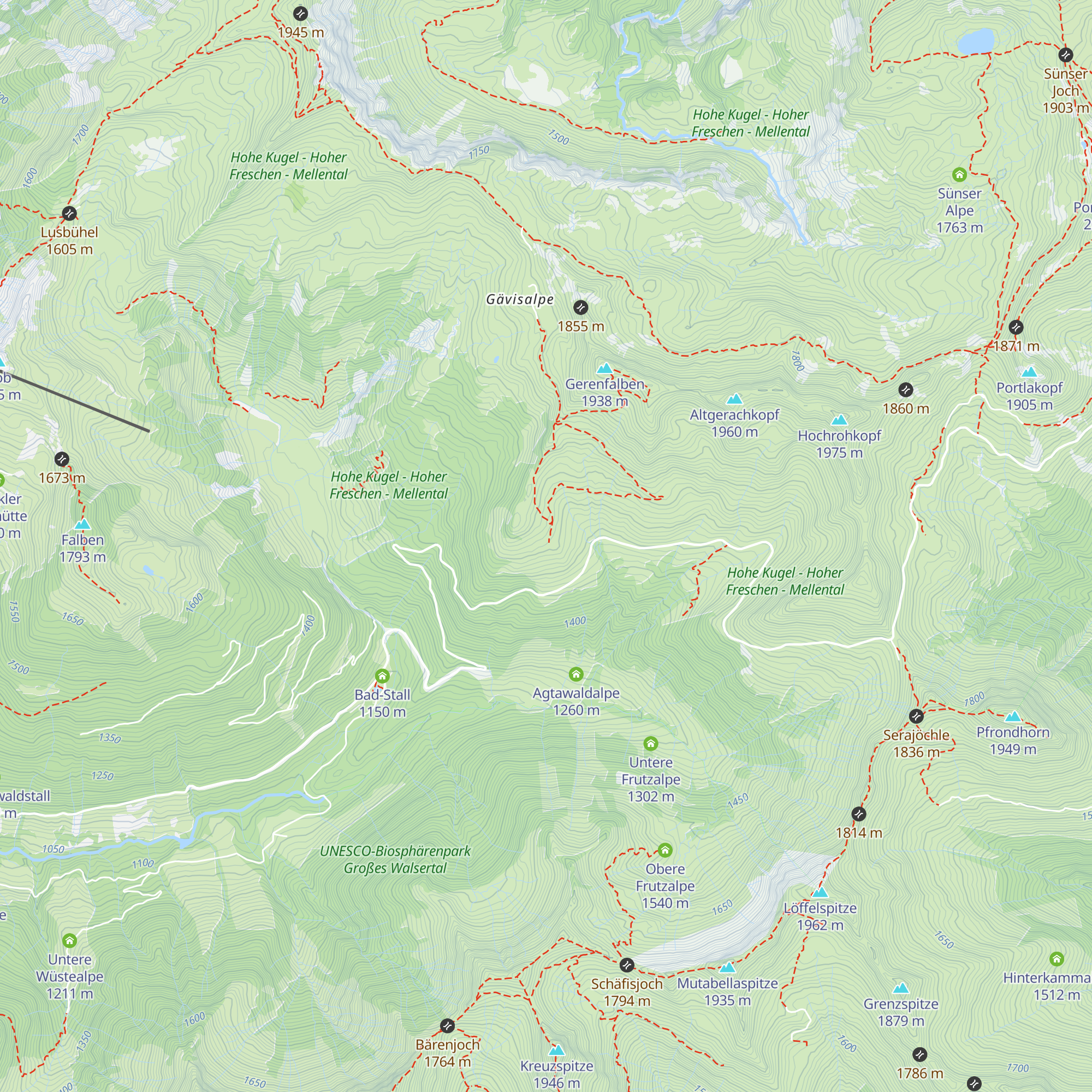 Neugerachalpe map