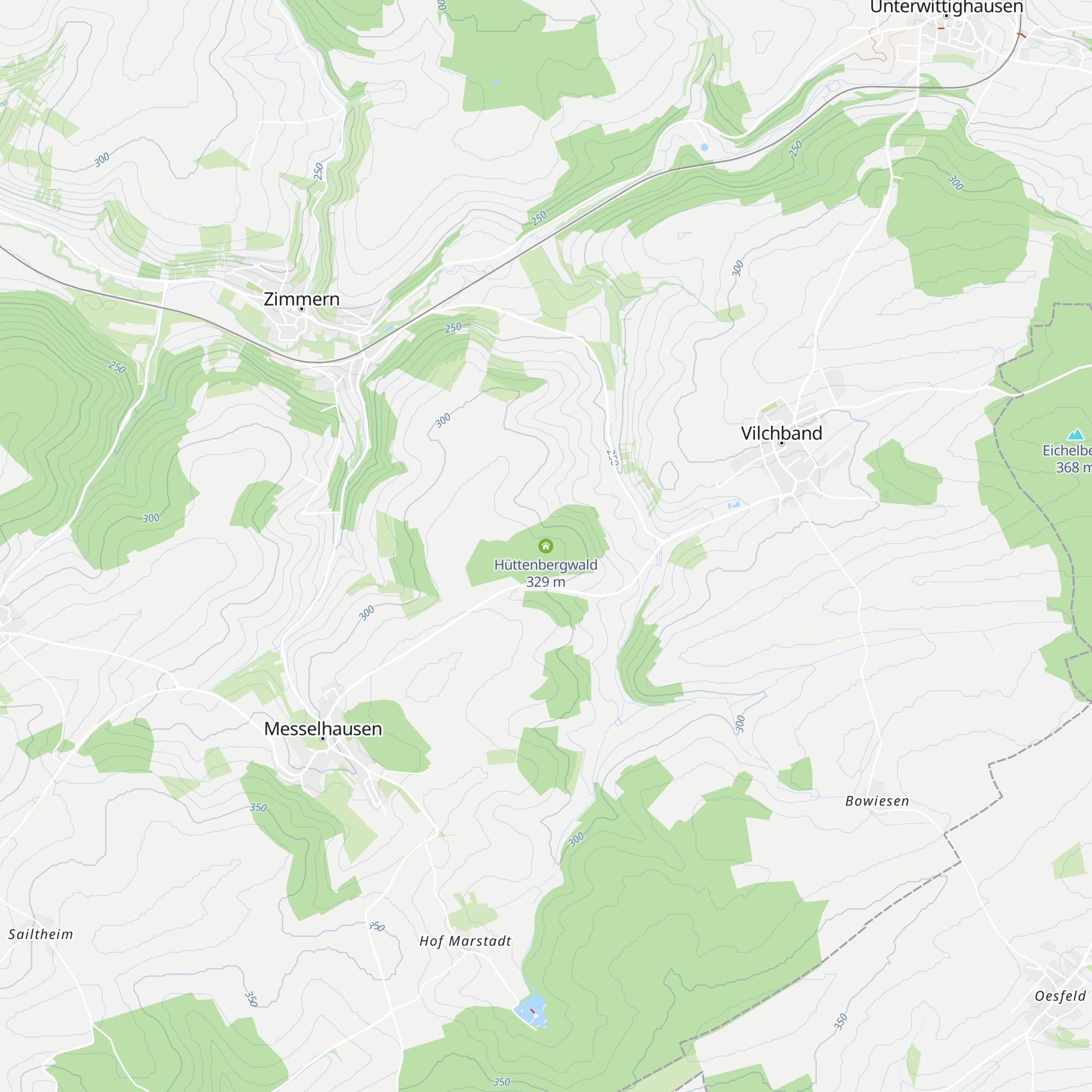 Hüttenbergwald map