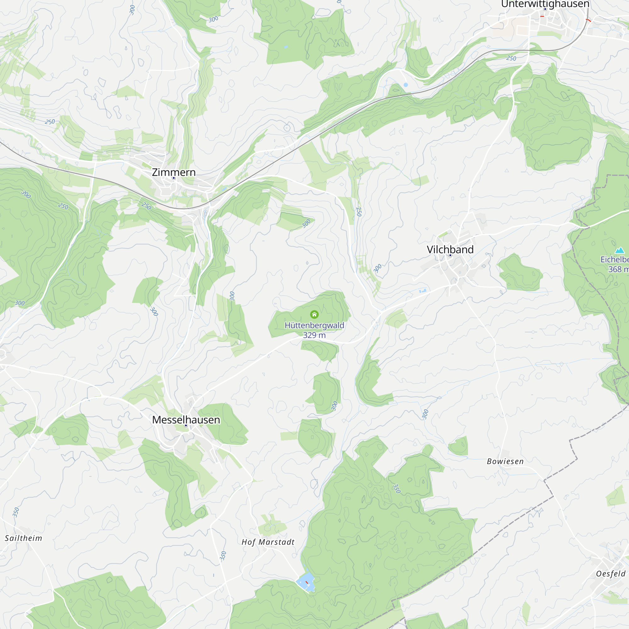 Hüttenbergwald map