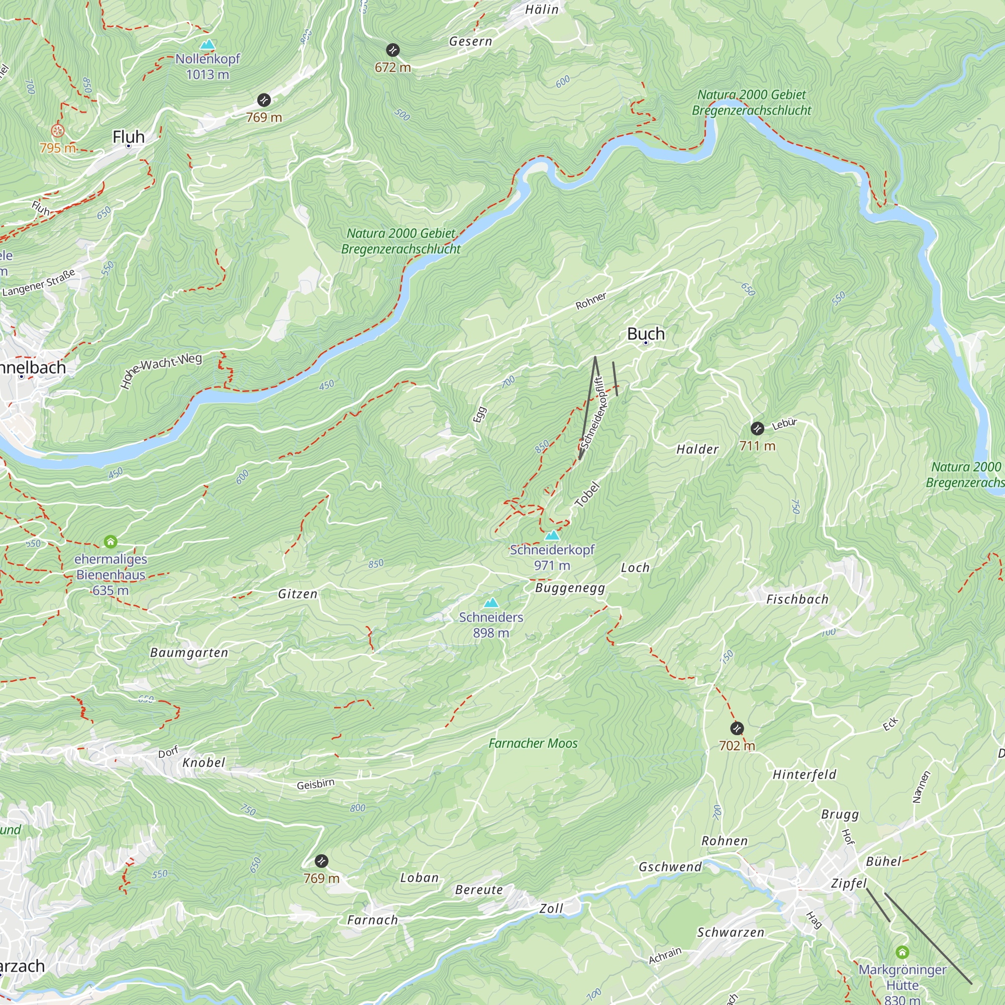Tomasini Hütte map