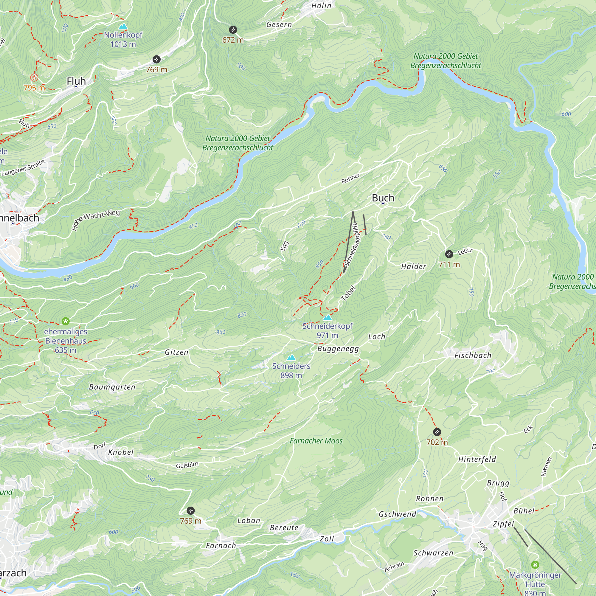Tomasini Hütte map