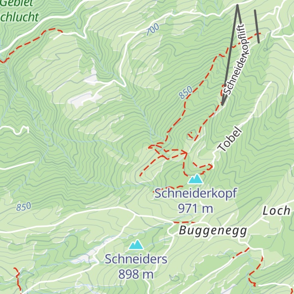 Map of Tomasini Hütte