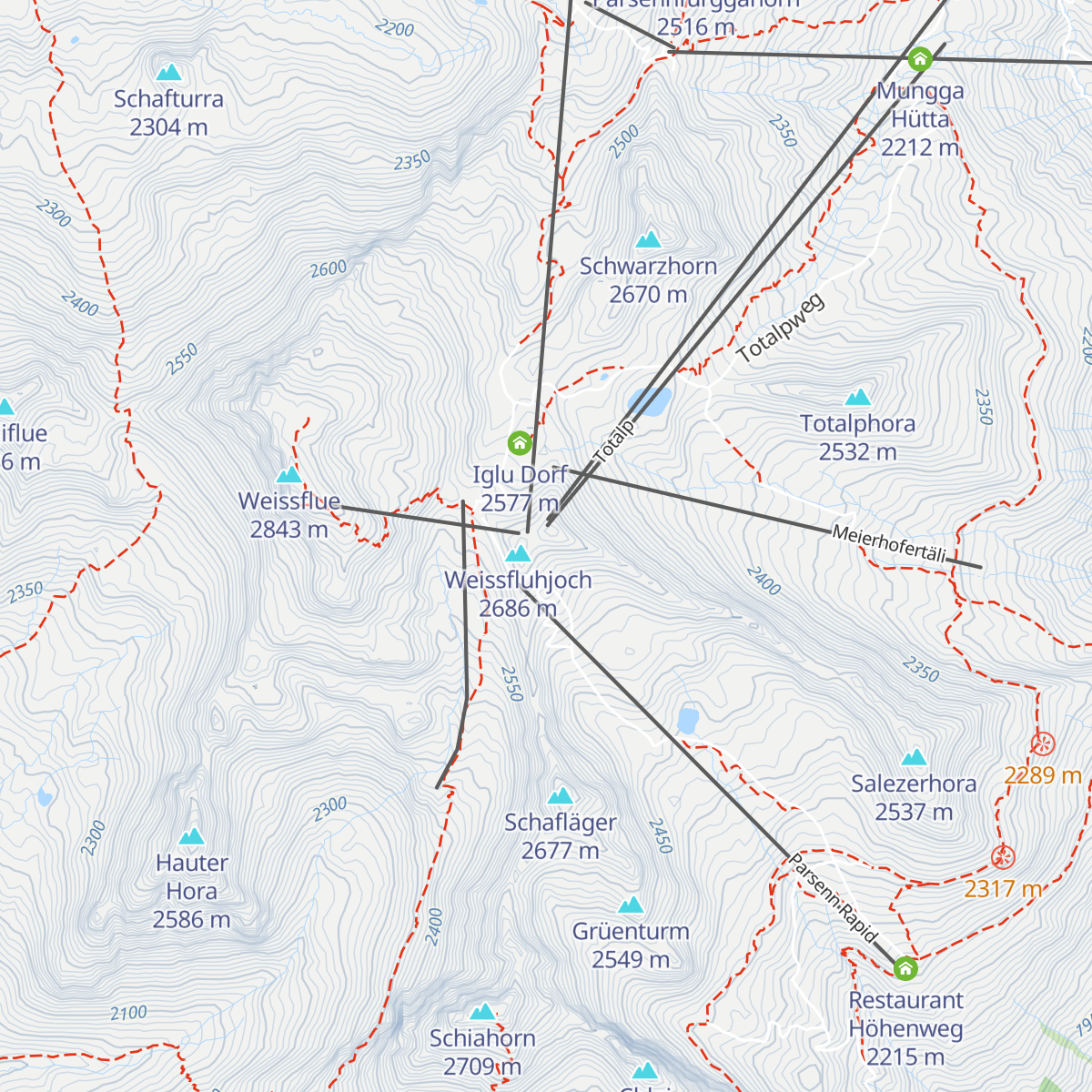 Sportclub Weißfluh map