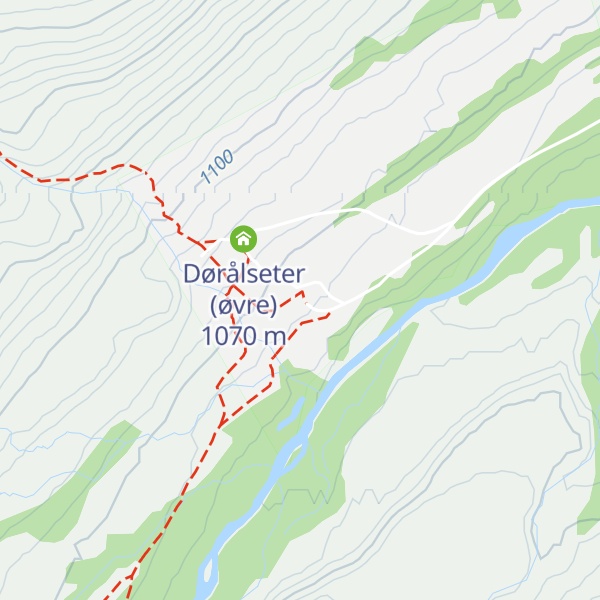 Map of Nedre Dørålseter Turisthytte