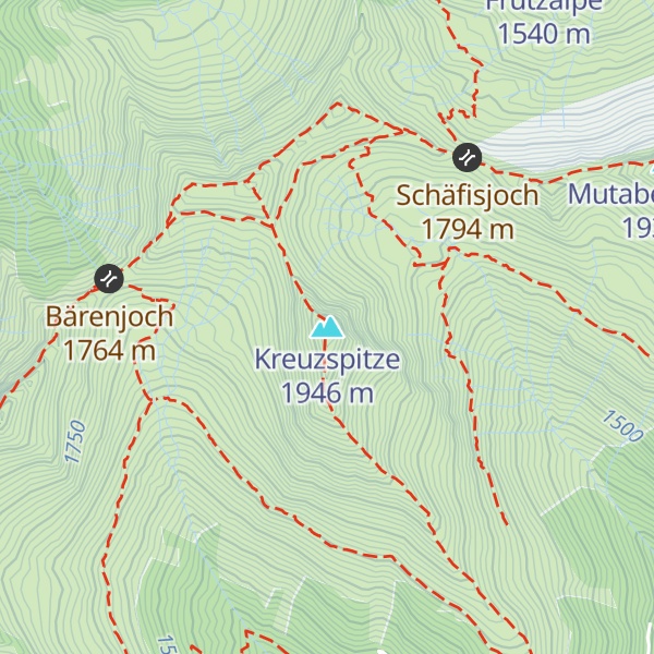 Map of Kreuzspitze