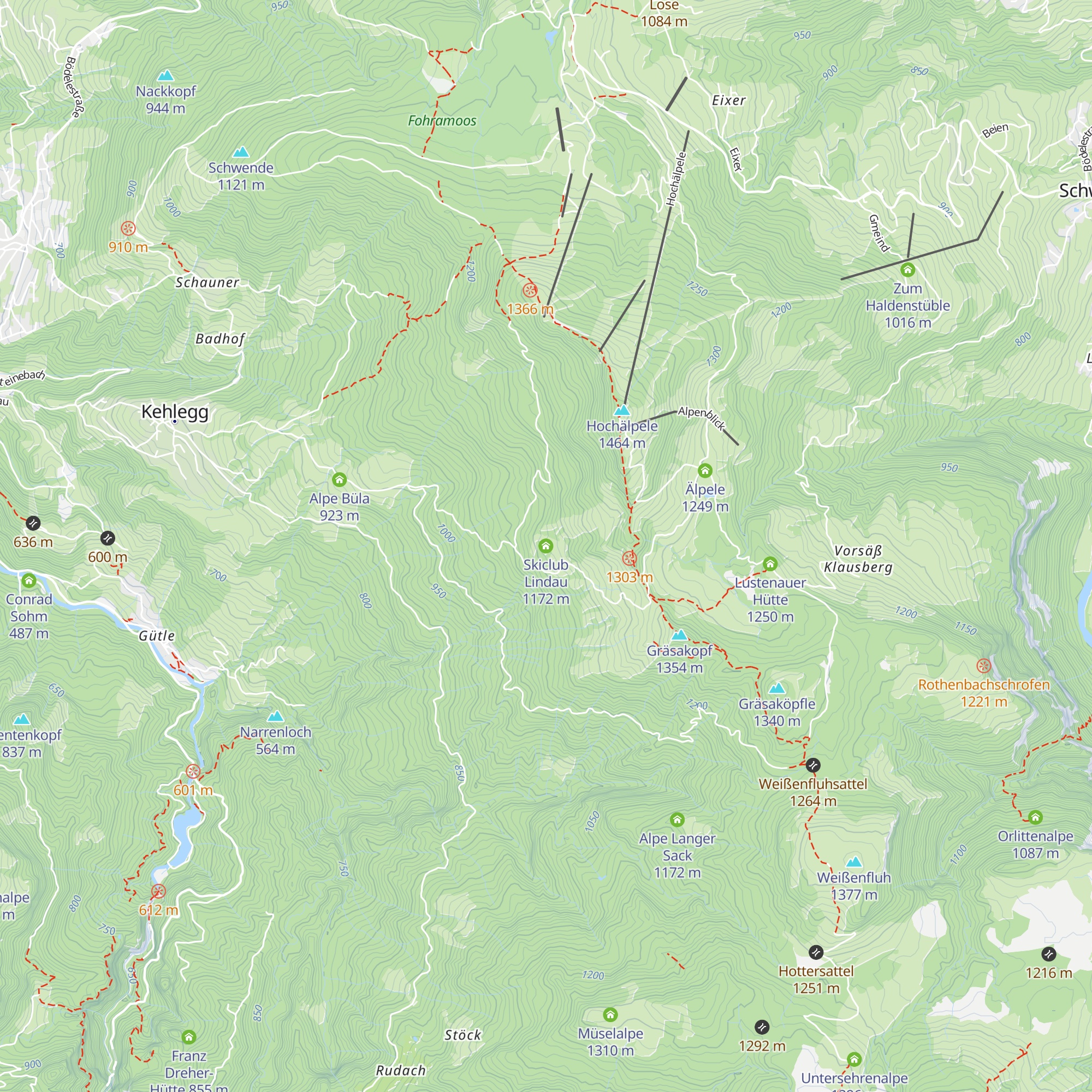 Skiclub Lindau map