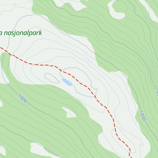 Map of Hornsjøfjellet