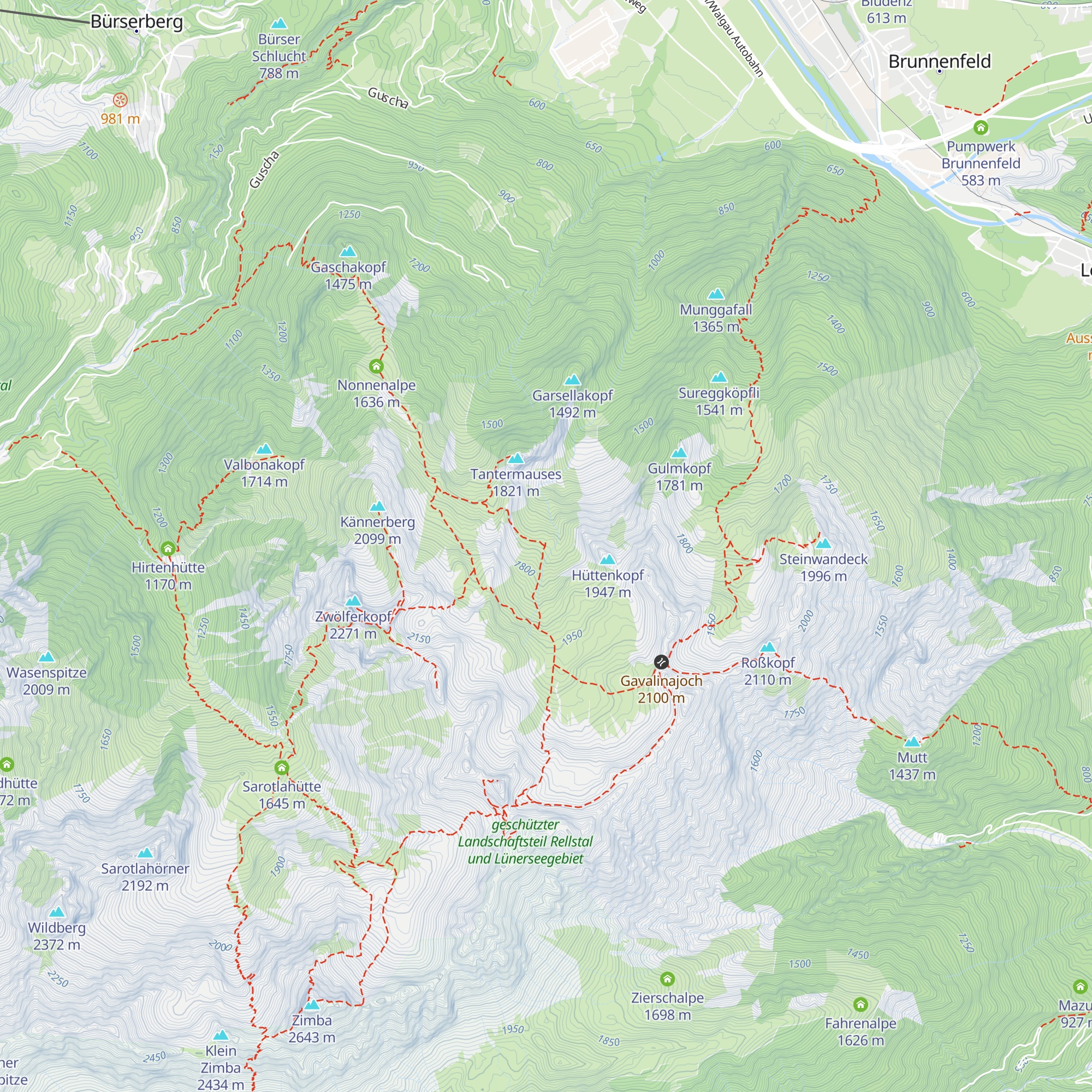 Ochsenalpe map