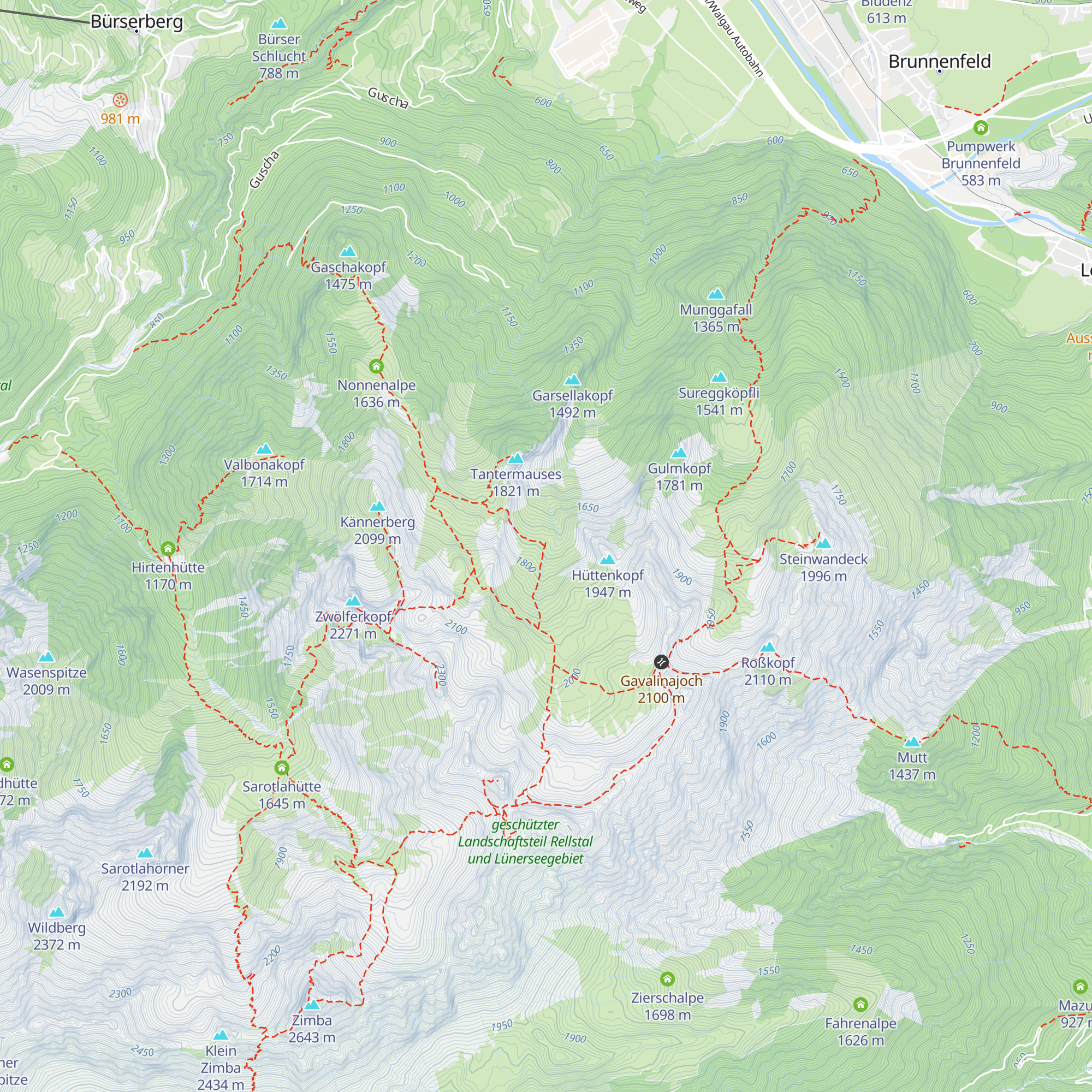 Ochsenalpe map