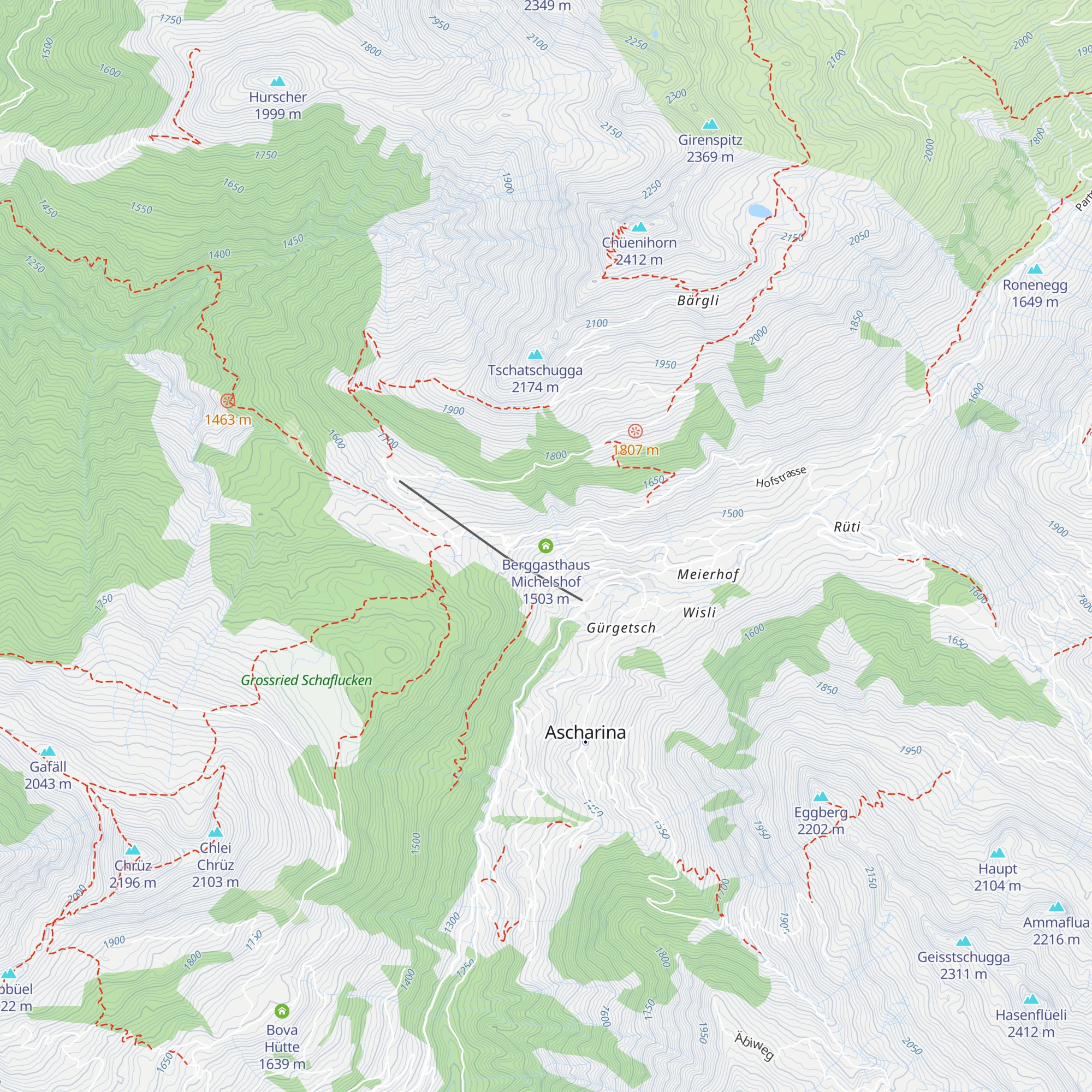 Berggasthaus Michelshof map