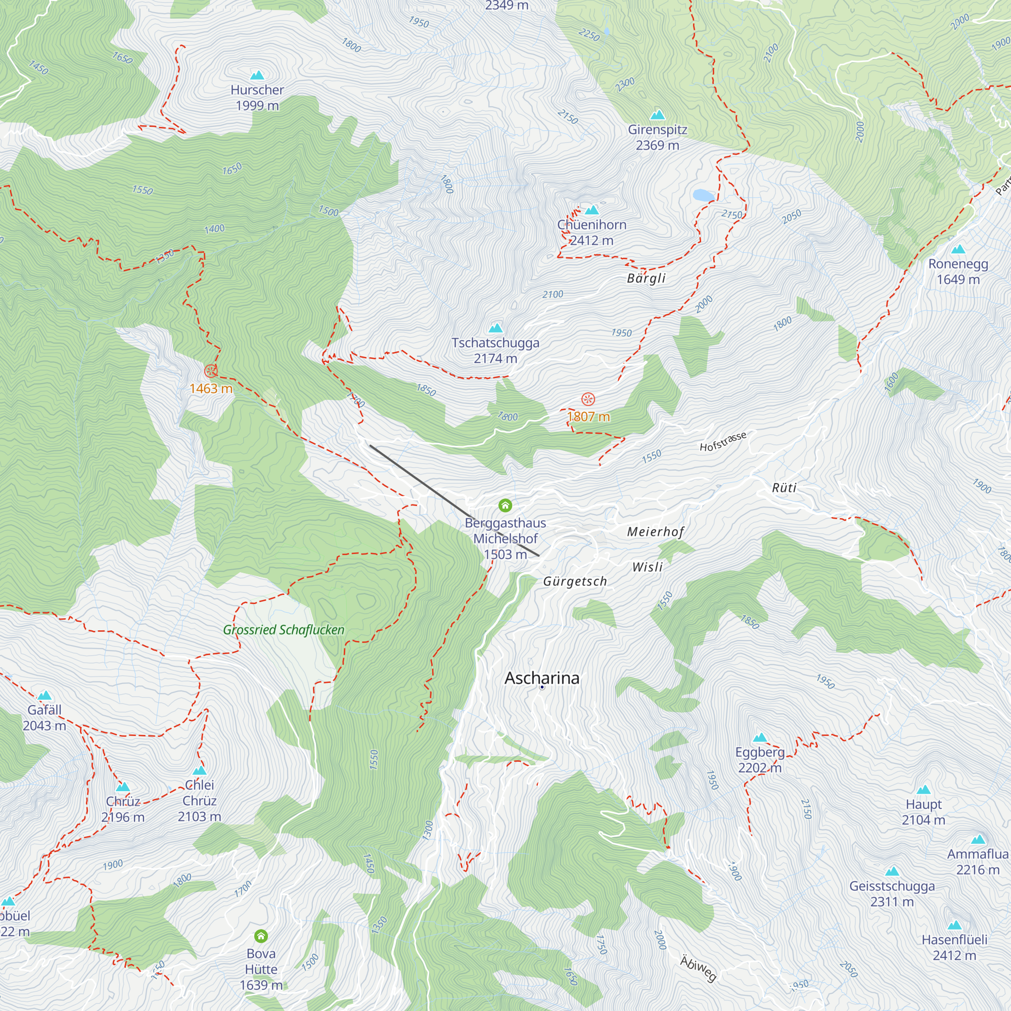 Berggasthaus Michelshof map