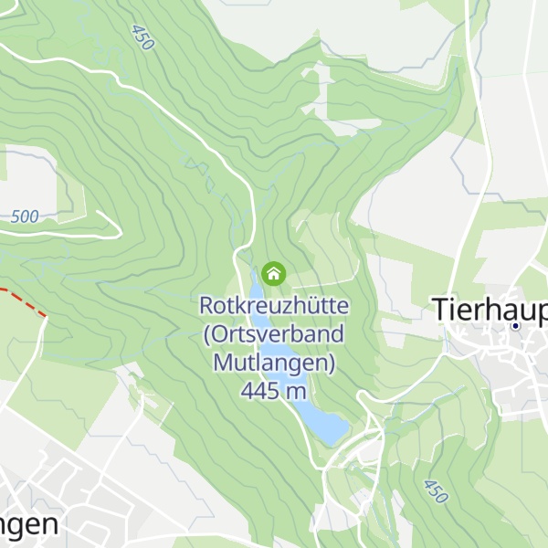 Map of Rotkreuzhütte (Ortsverband Mutlangen)