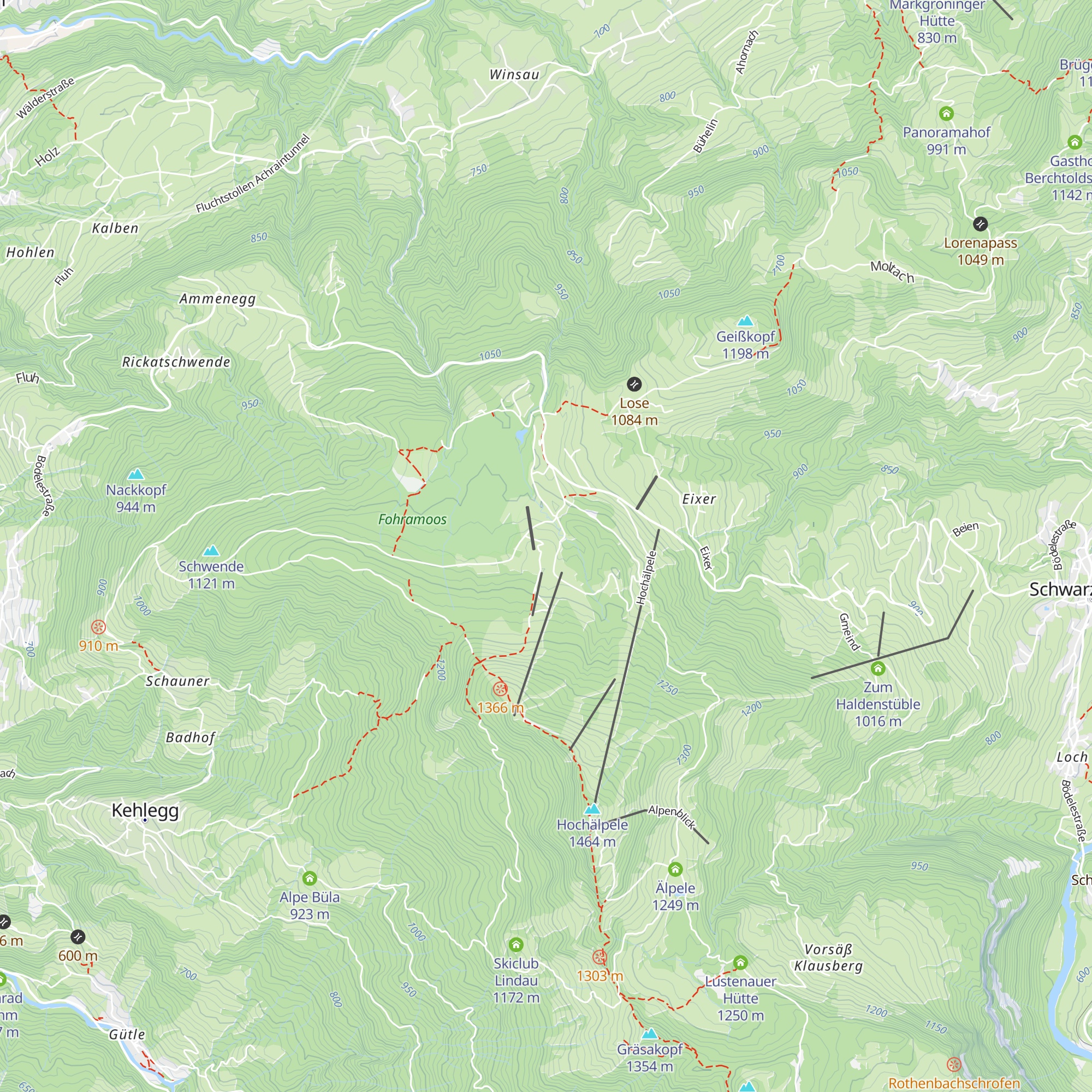 Meierei Bödele map