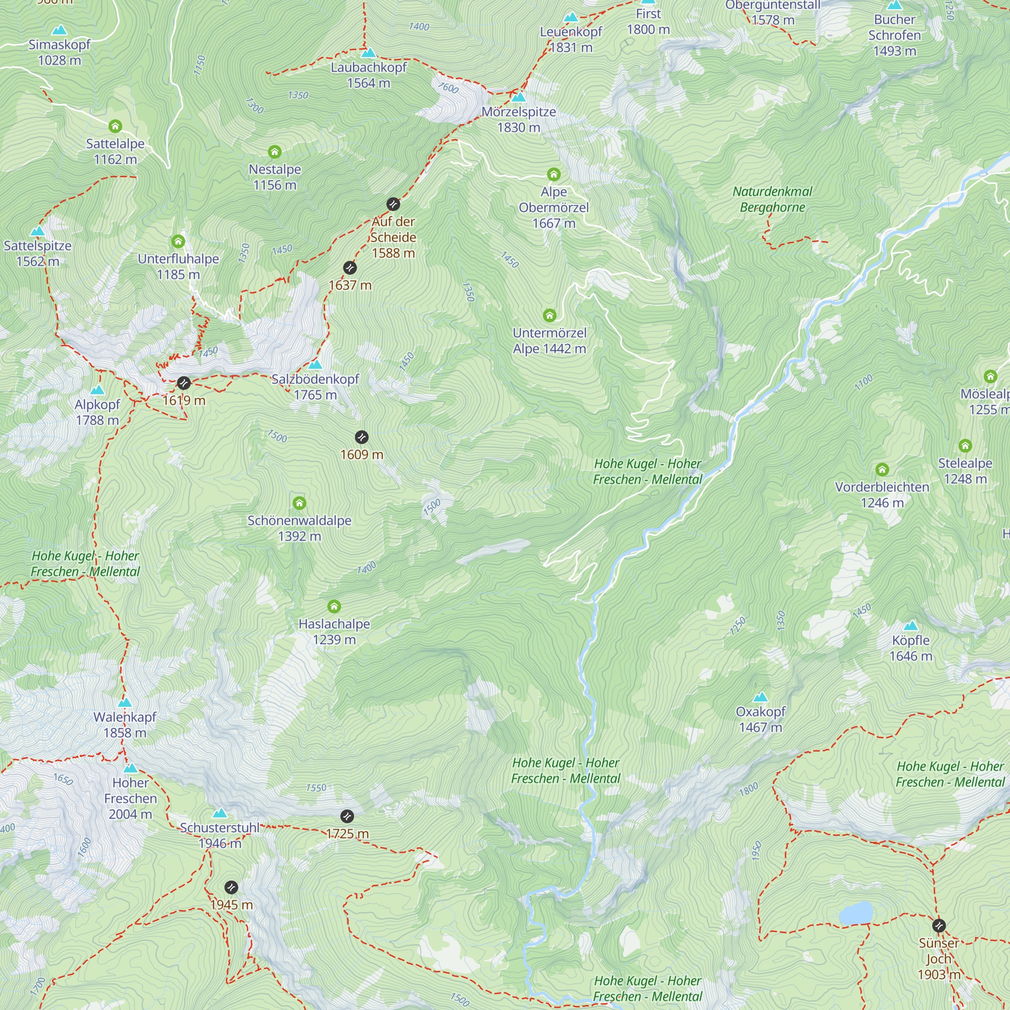 Rechenalpe map