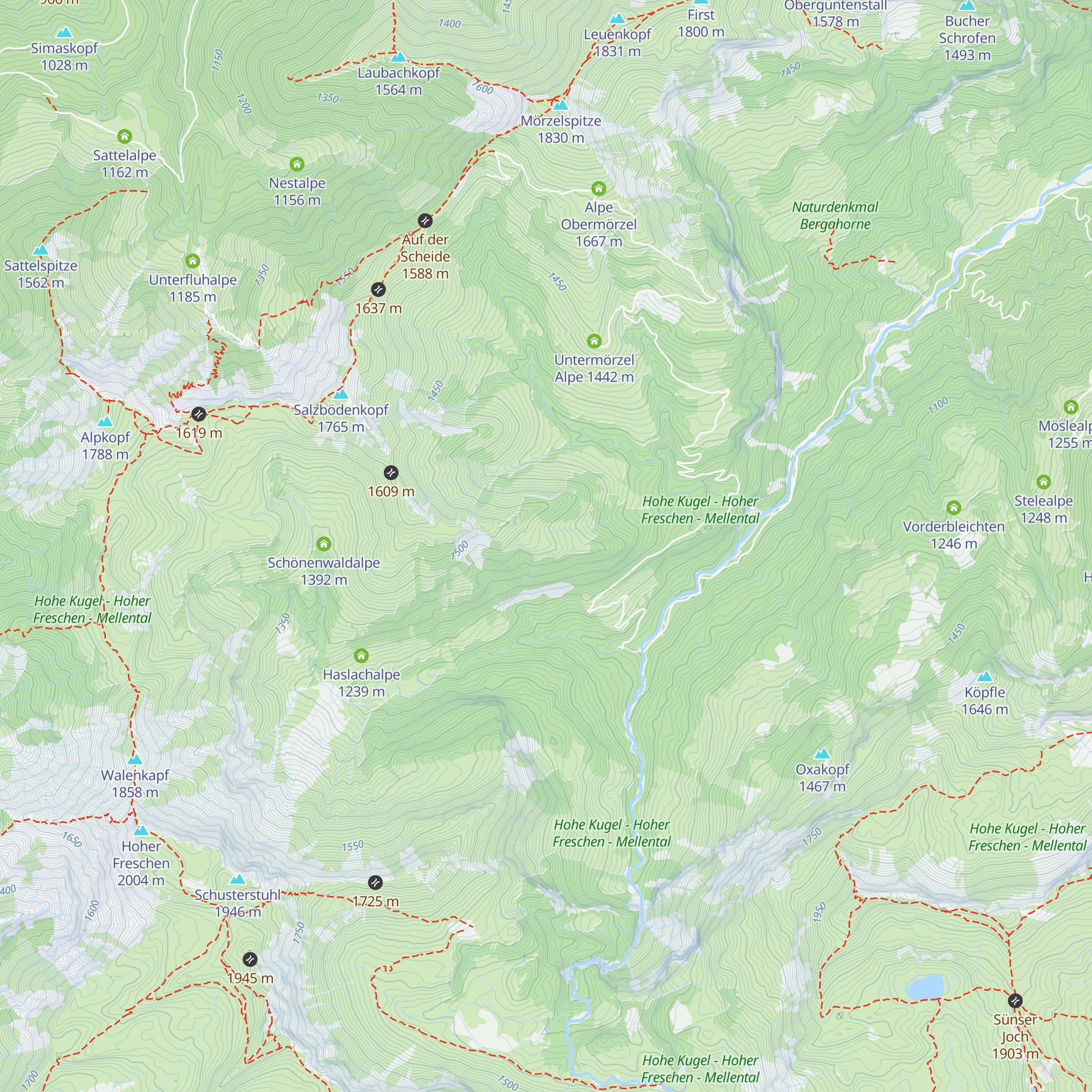 Rechenalpe map