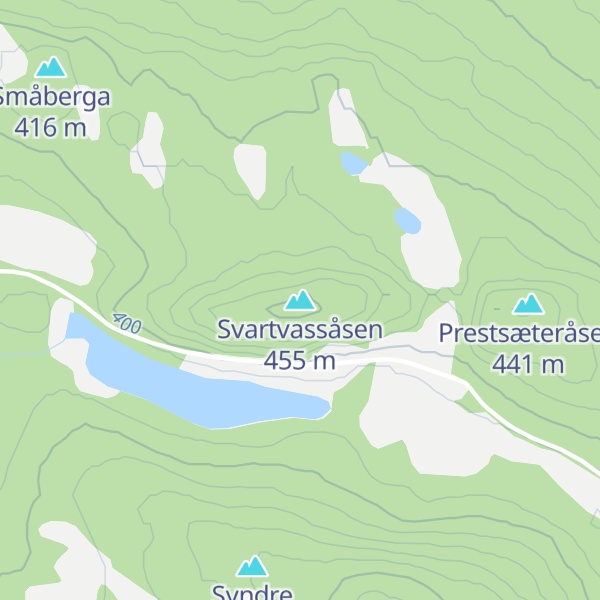 Map of Svartvassåsen