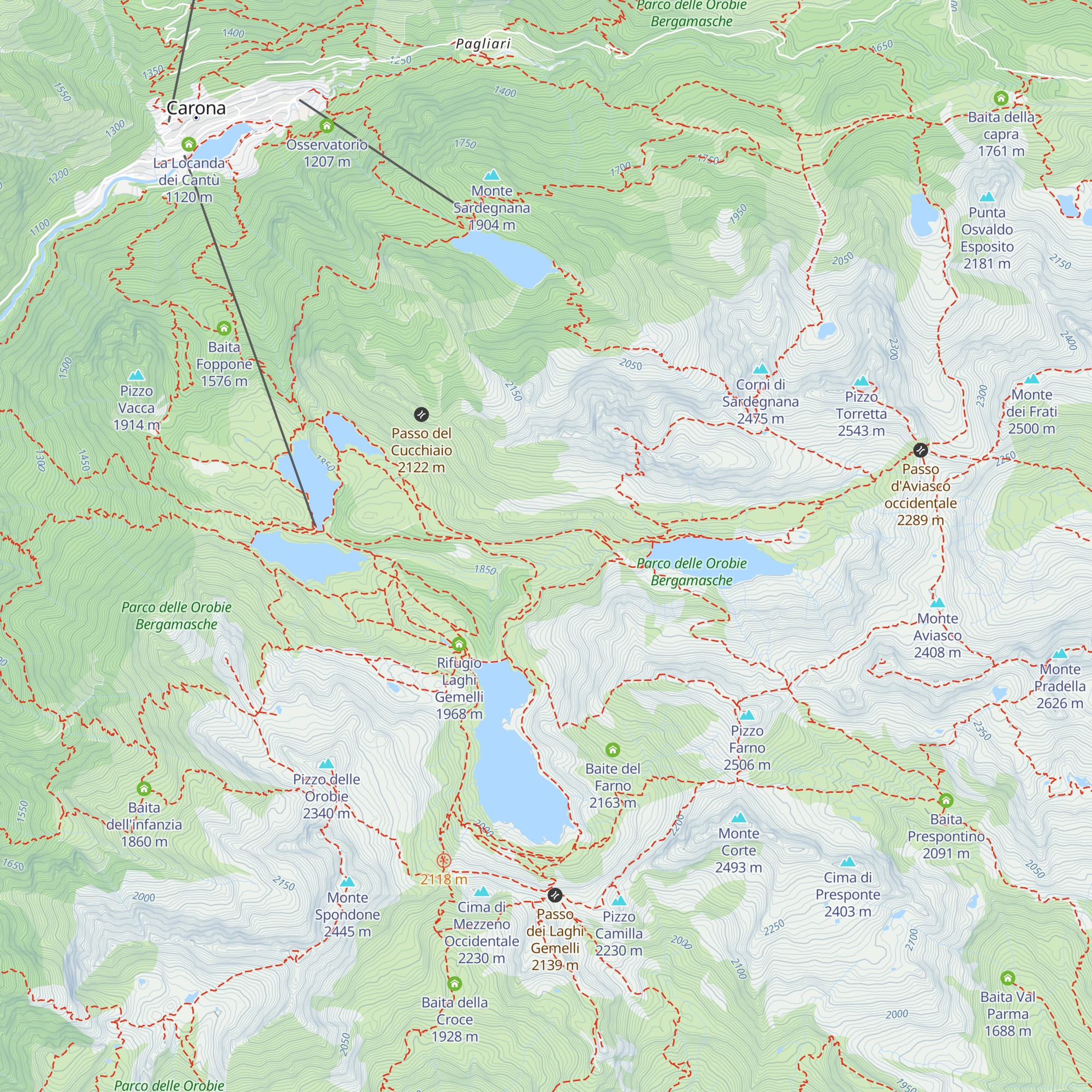 Baita di Gorno map
