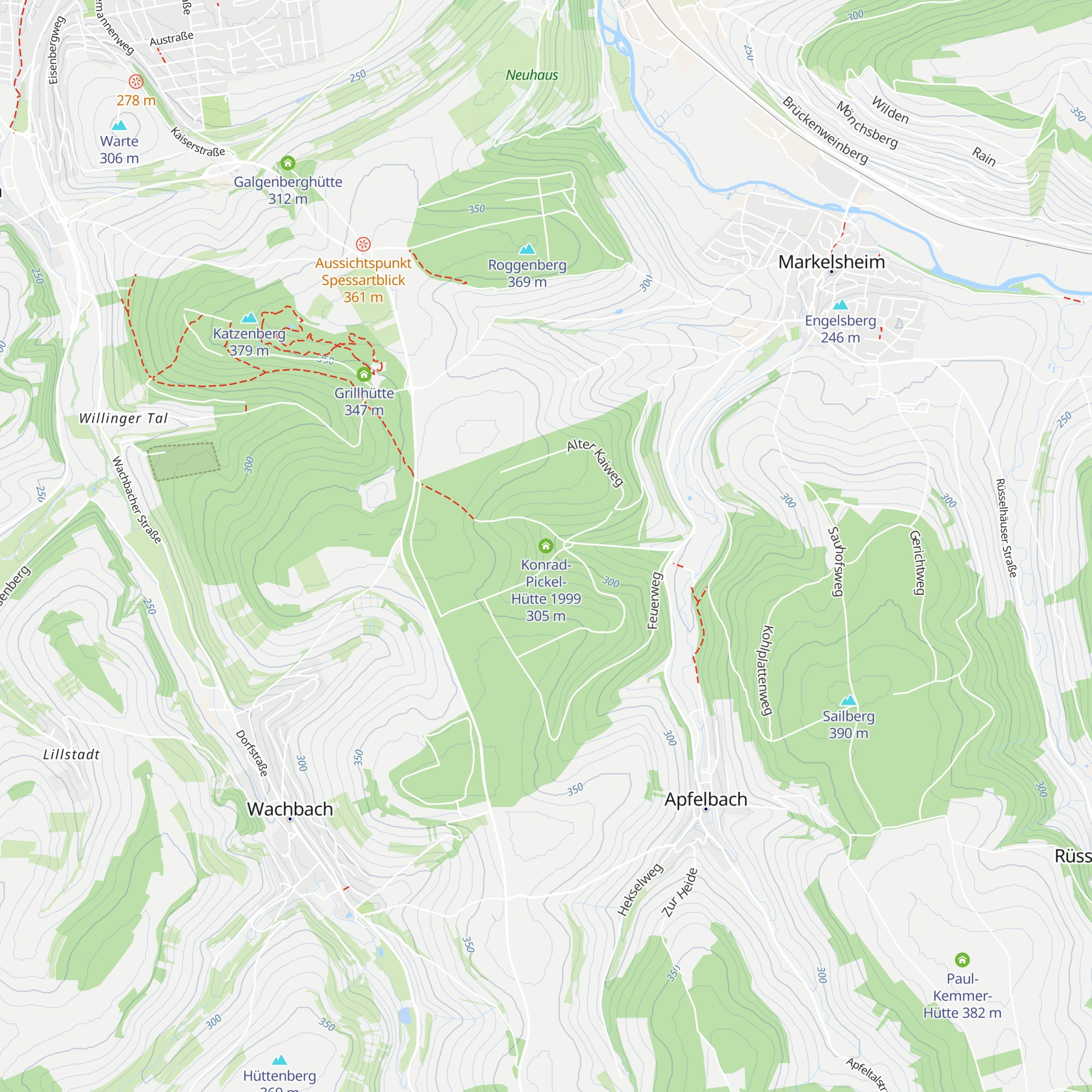 Konrad-Pickel-Hütte 1999 map