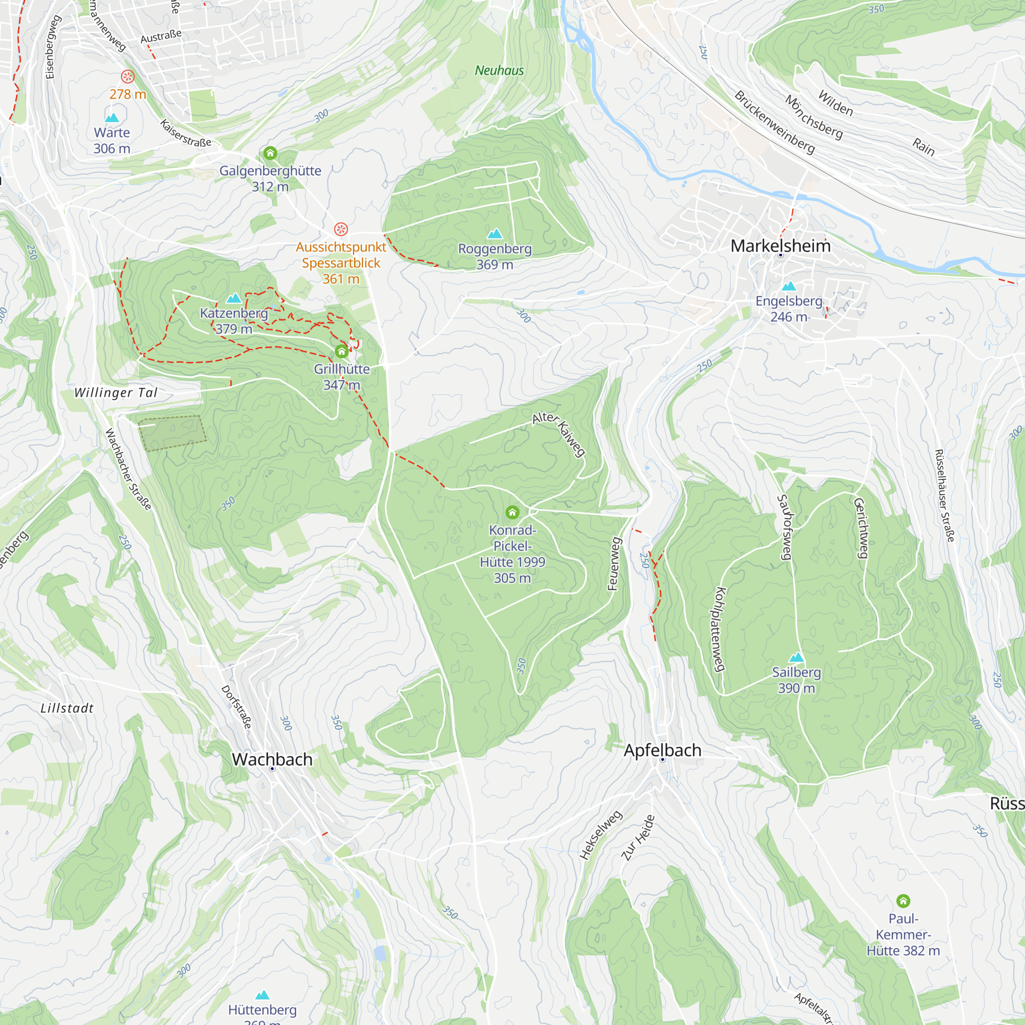 Konrad-Pickel-Hütte 1999 map