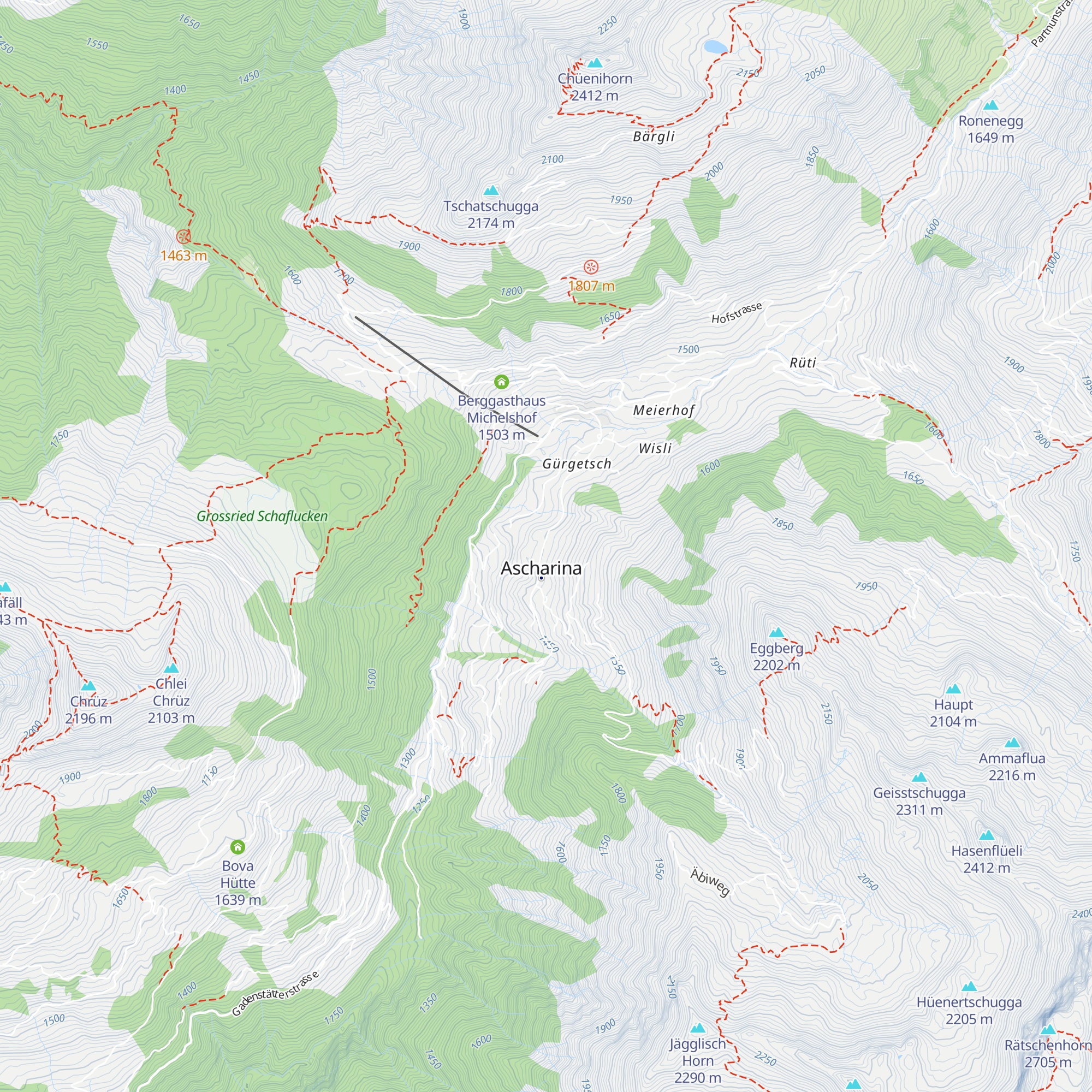 Pension Bellawiese map